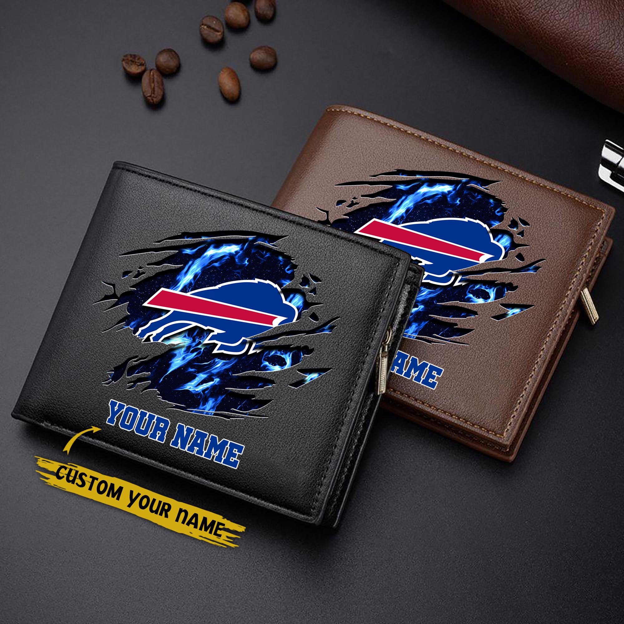 Buffalo Bills Men Wallet Custom Your Name, Football Team Men Wallet For Fans, Gifts For Football Lovers EHIVM-09053387N