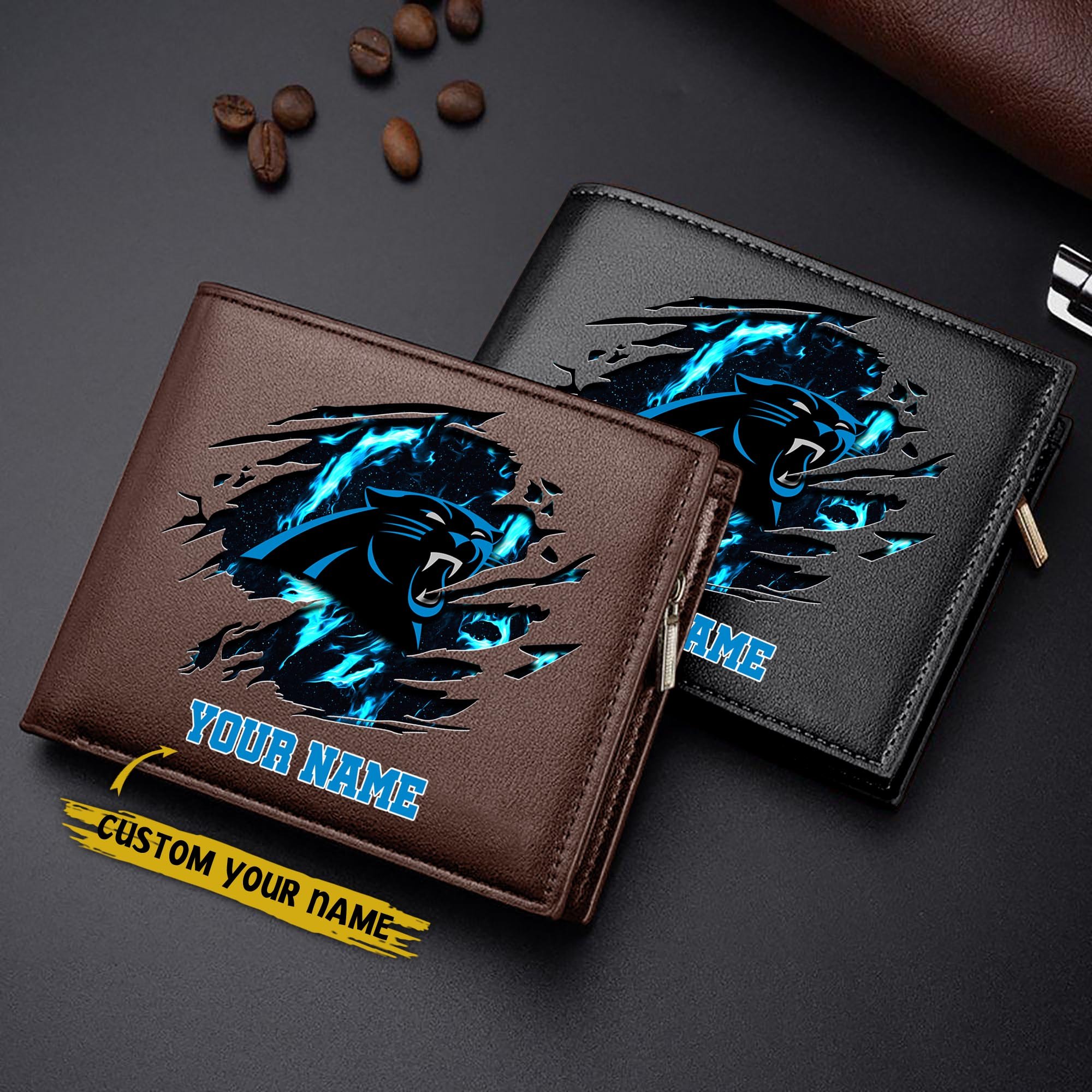Alternative view of Carolina Panthers Men Wallet Custom Your Name, Football Team Men Wallet For Fans, Gifts For Football Lovers EHIVM-09053387N