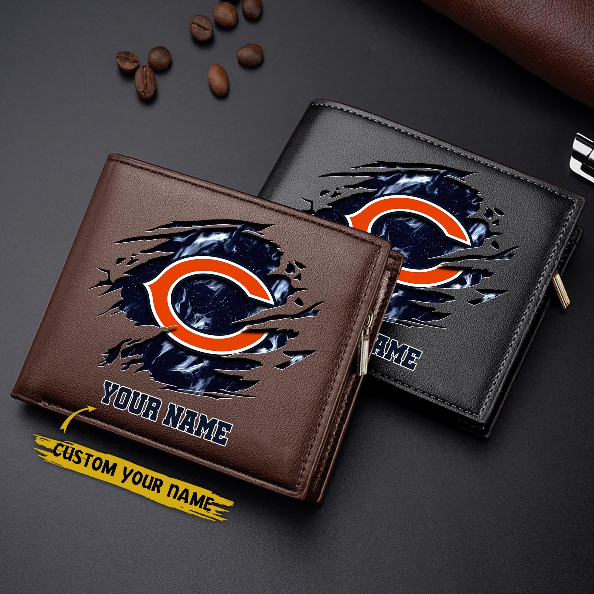 Alternative view of Chicago Bears Men Wallet Custom Your Name, Football Team Men Wallet For Fans, Gifts For Football Lovers EHIVM-09053387N