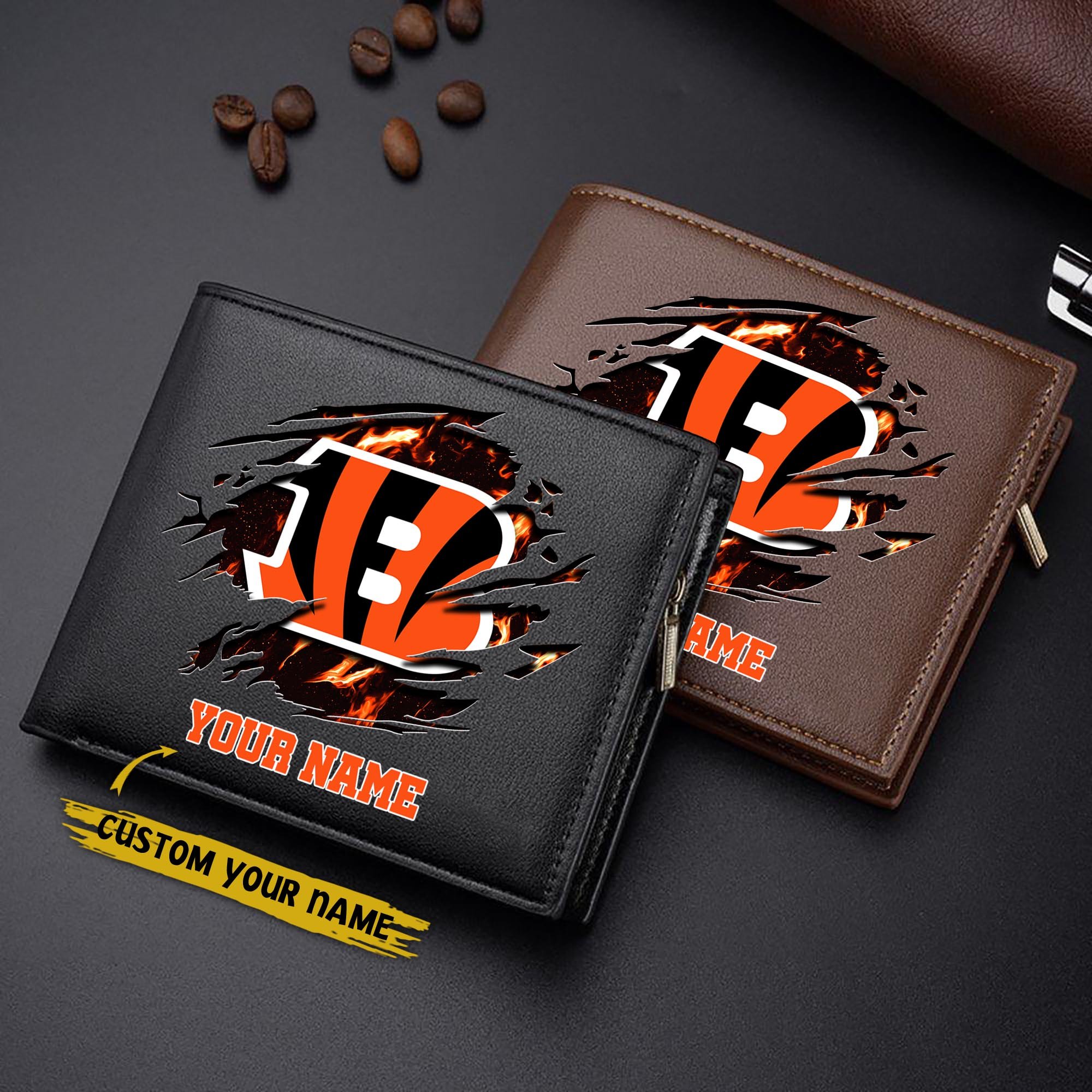 Cincinnati Bengals Men Wallet Custom Your Name, Football Team Men Wallet For Fans, Gifts For Football Lovers EHIVM-09053387N