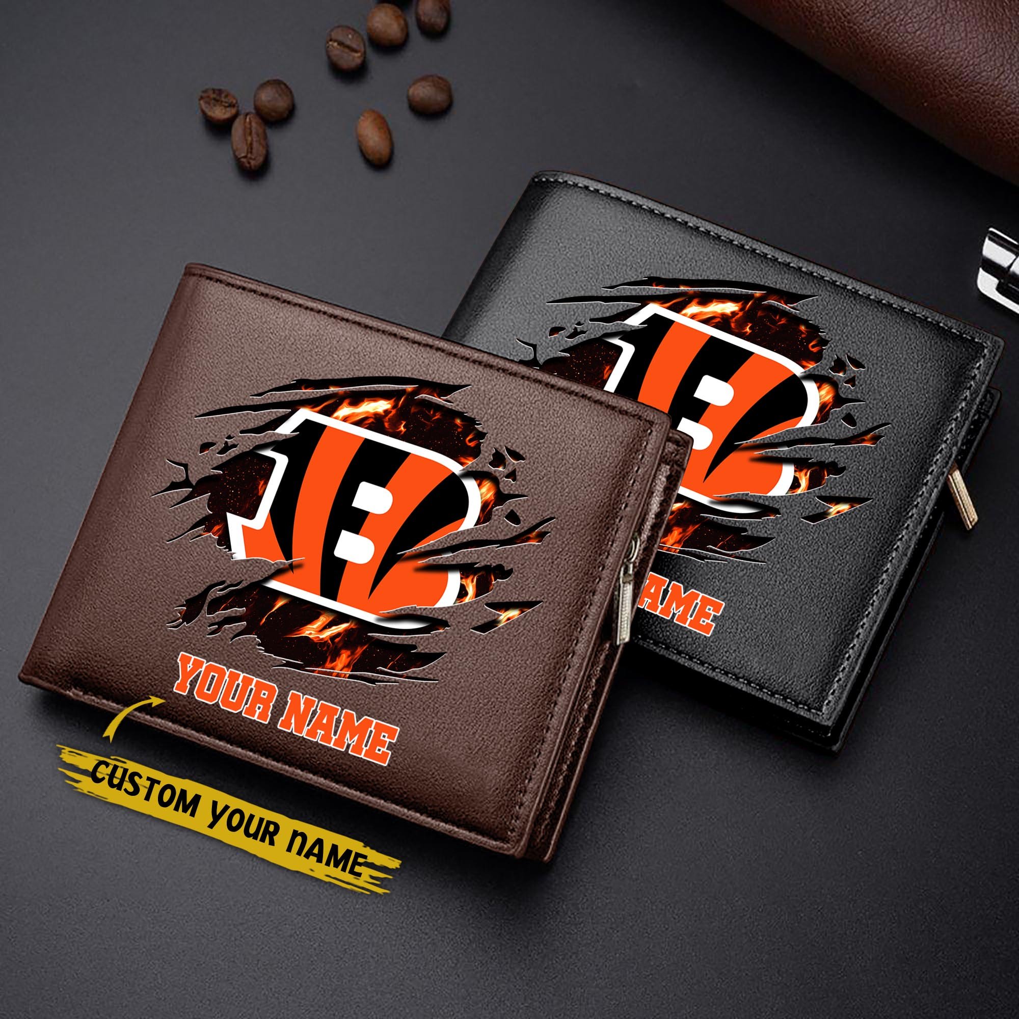 Alternative view of Cincinnati Bengals Men Wallet Custom Your Name, Football Team Men Wallet For Fans, Gifts For Football Lovers EHIVM-09053387N