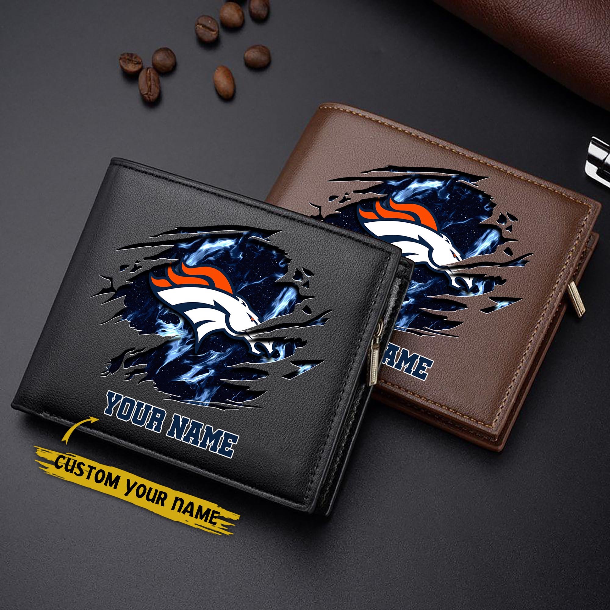 Denver Broncos Men Wallet Custom Your Name, Football Team Men Wallet For Fans, Gifts For Football Lovers EHIVM-09053387N