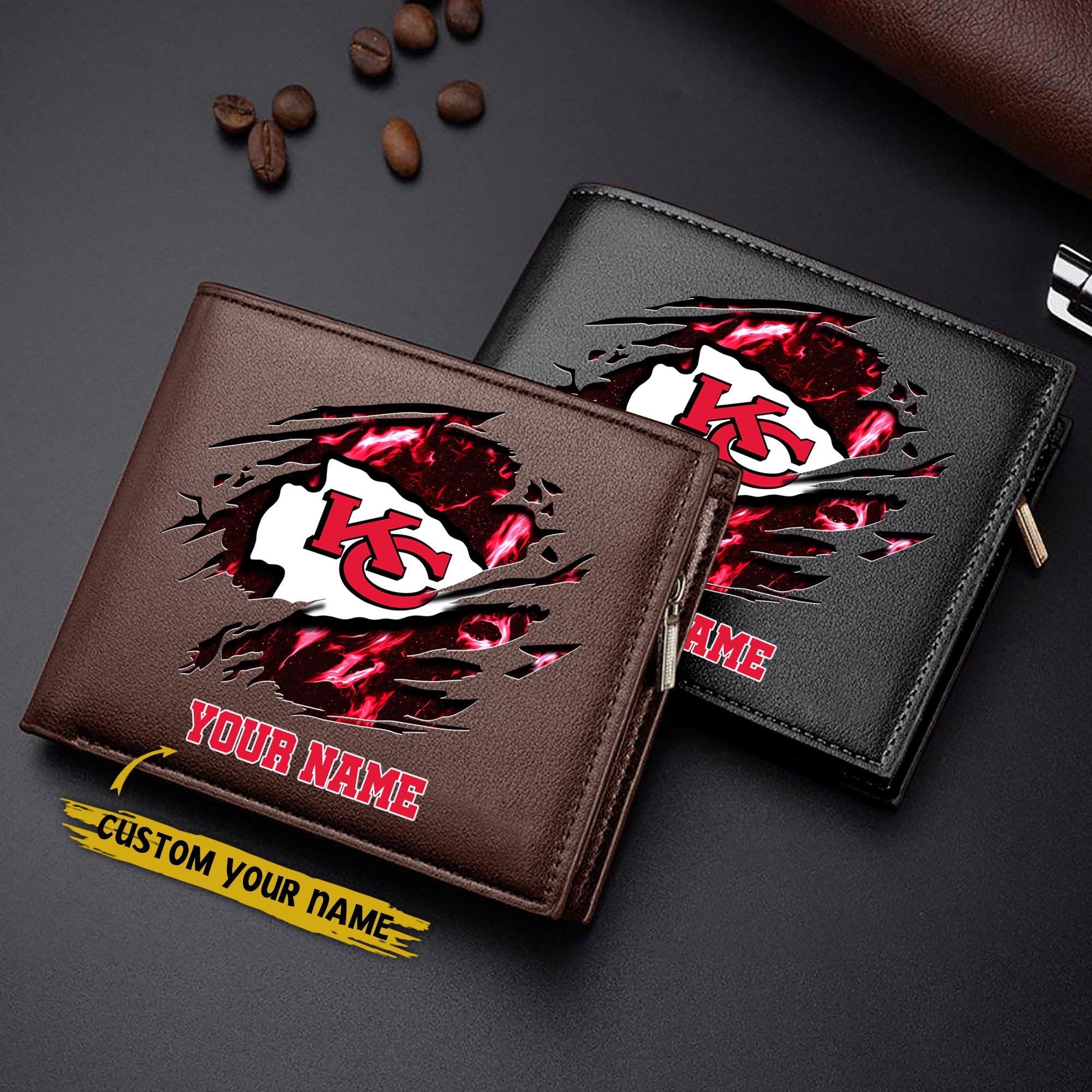 Alternative view of Kansas City Chiefs Men Wallet Custom Your Name, Football Team Men Wallet For Fans, Gifts For Football Lovers EHIVM-09053387N