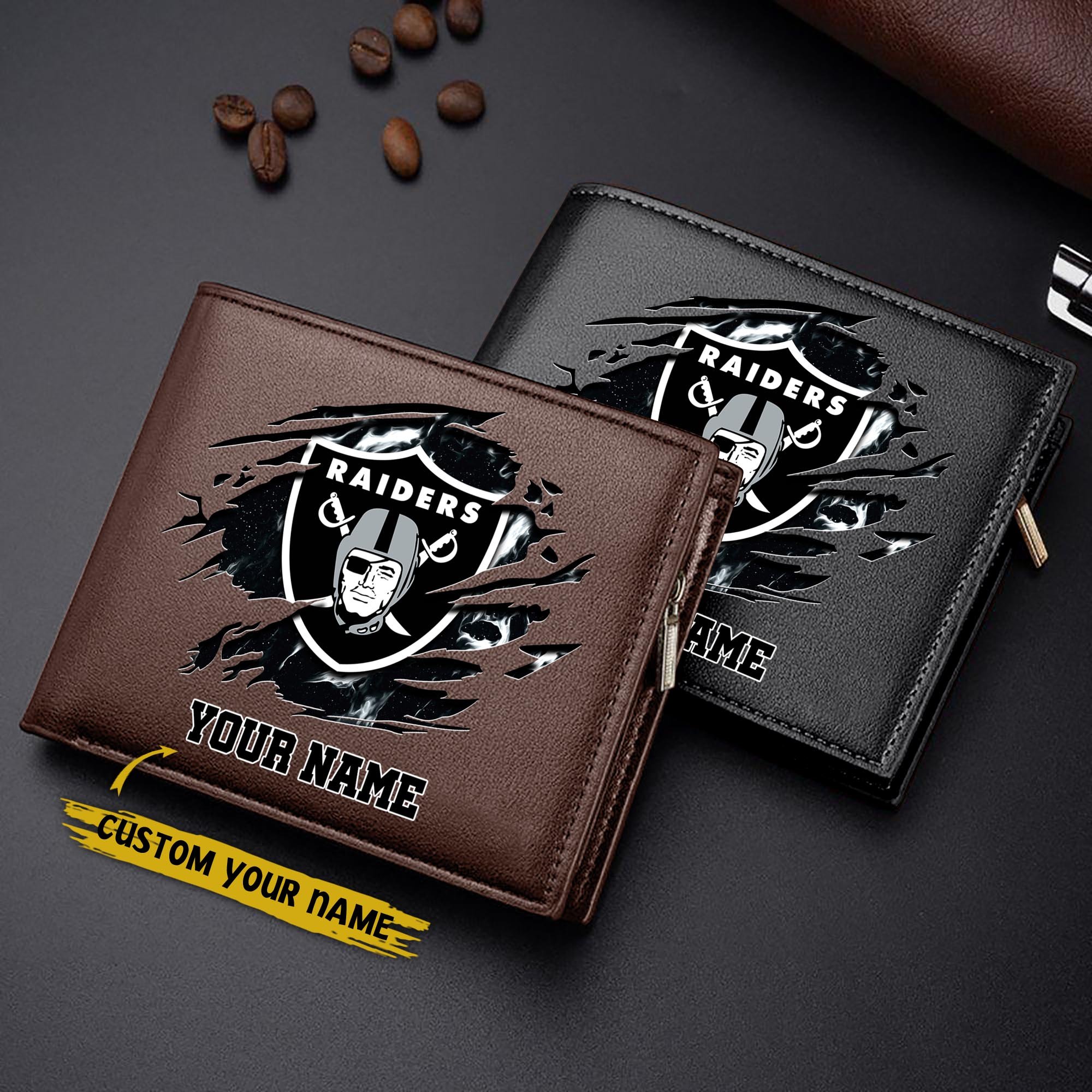 Alternative view of Las Vegas Raiders Men Wallet Custom Your Name, Football Team Men Wallet For Fans, Gifts For Football Lovers EHIVM-09053387N