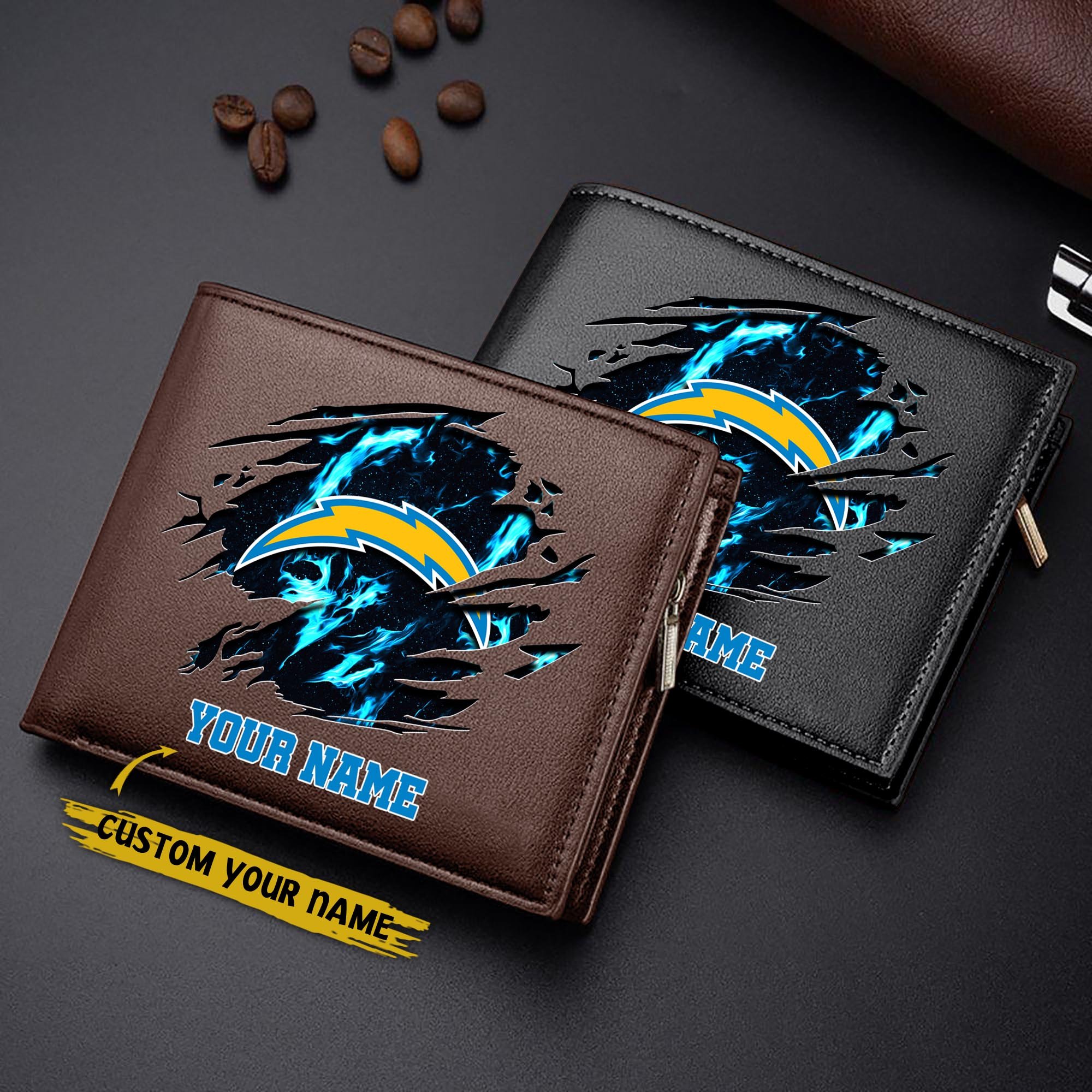 Alternative view of Los Angeles Chargers Men Wallet Custom Your Name, Football Team Men Wallet For Fans, Gifts For Football Lovers EHIVM-09053387N