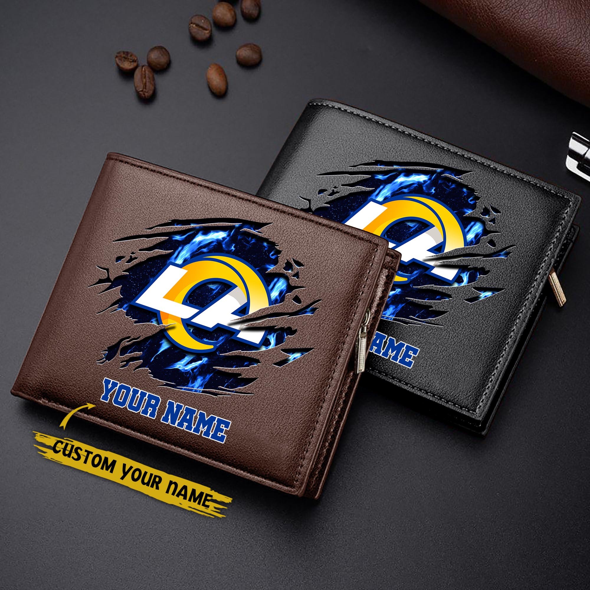Alternative view of Los Angeles Rams Men Wallet Custom Your Name, Football Team Men Wallet For Fans, Gifts For Football Lovers EHIVM-09053387N