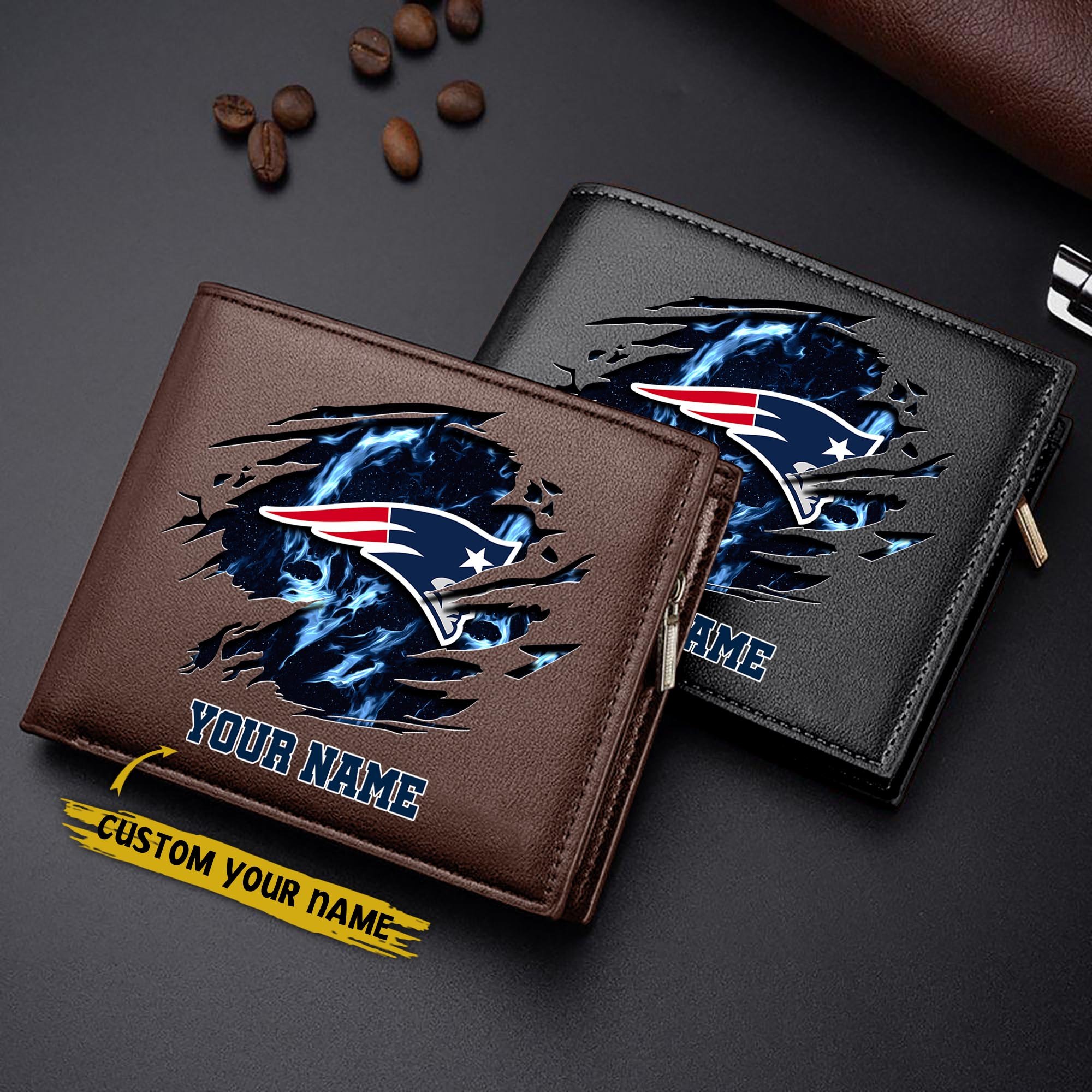 Alternative view of New England Patriots Men Wallet Custom Your Name, Football Team Men Wallet For Fans, Gifts For Football Lovers EHIVM-09053387N
