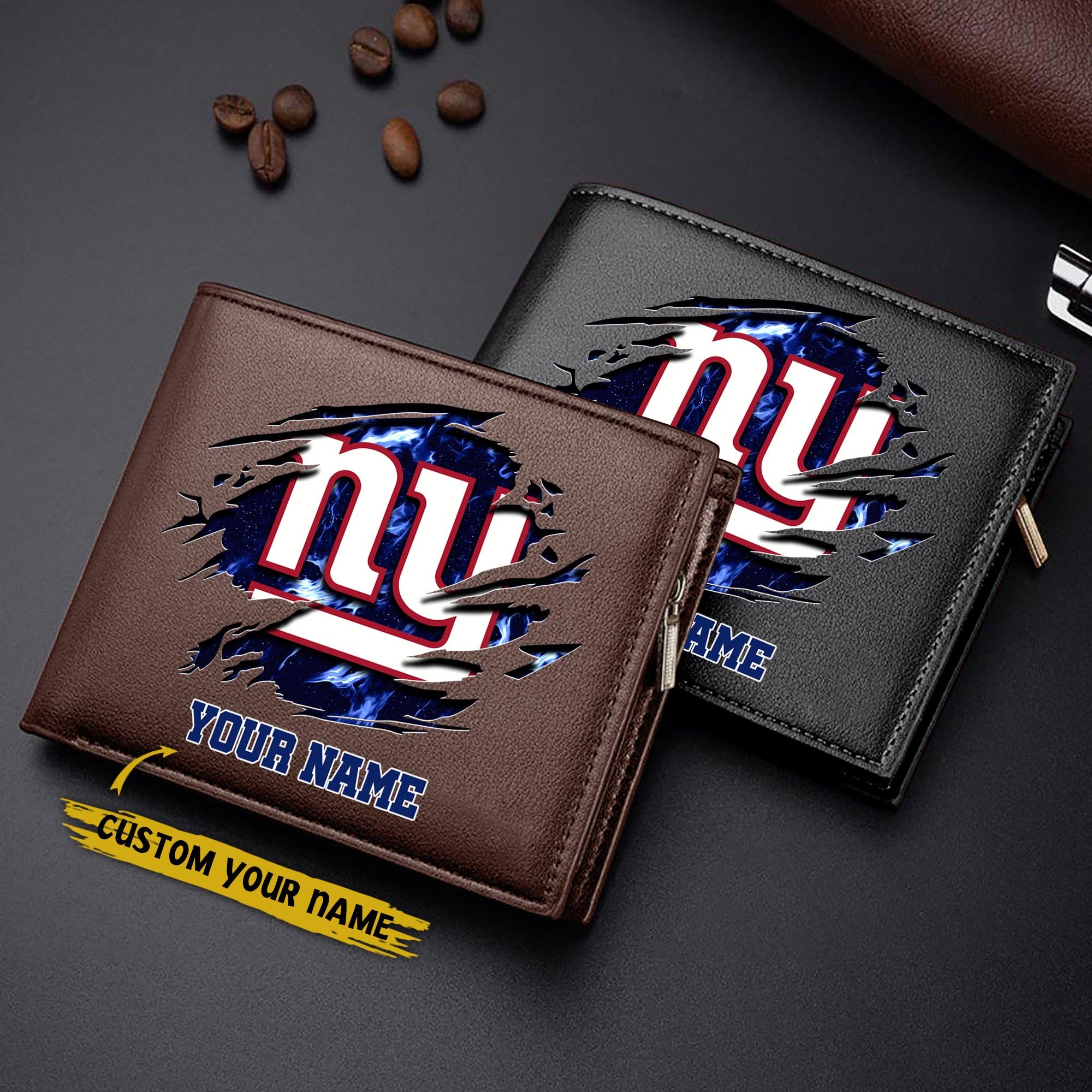 Alternative view of New York Giants Men Wallet Custom Your Name, Football Team Men Wallet For Fans, Gifts For Football Lovers EHIVM-09053387N
