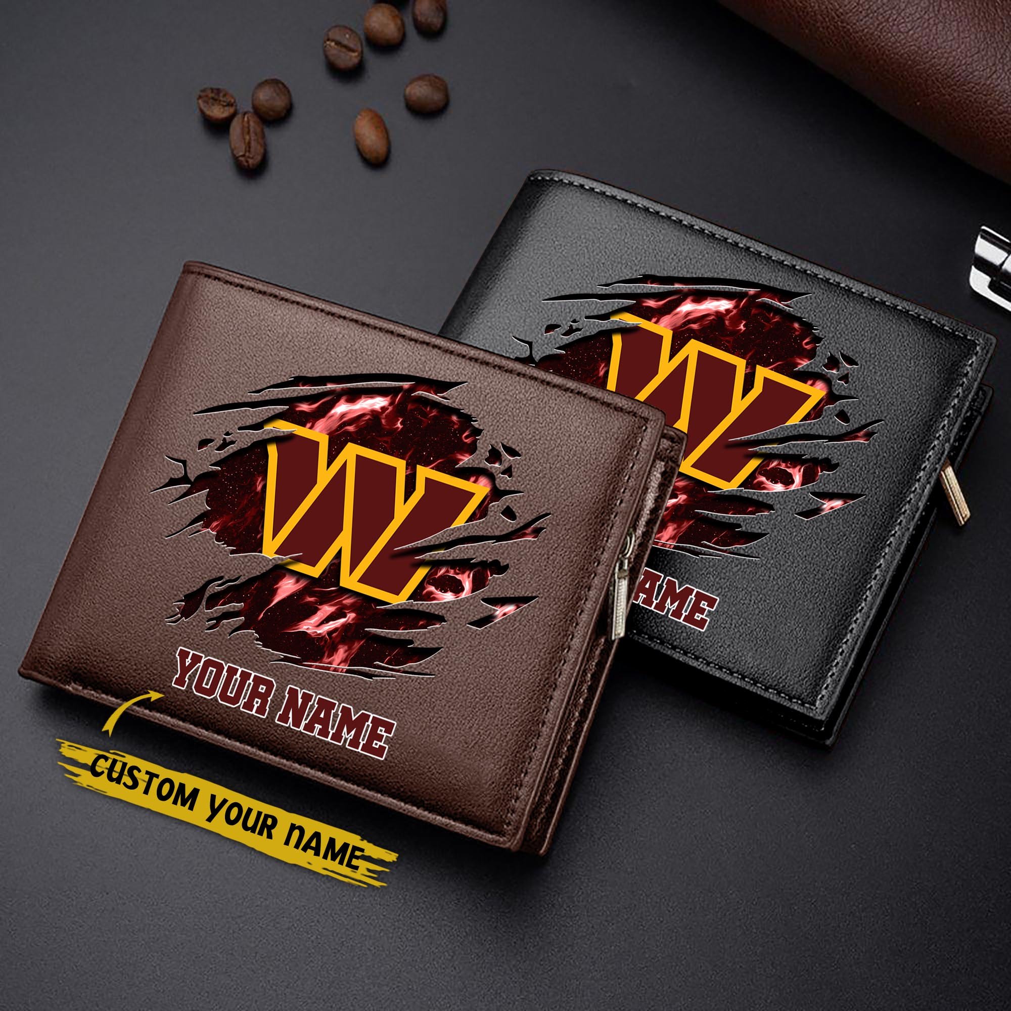 Alternative view of Washington Commanders Men Wallet Custom Your Name, Football Team Men Wallet For Fans, Gifts For Football Lovers EHIVM-09053387N
