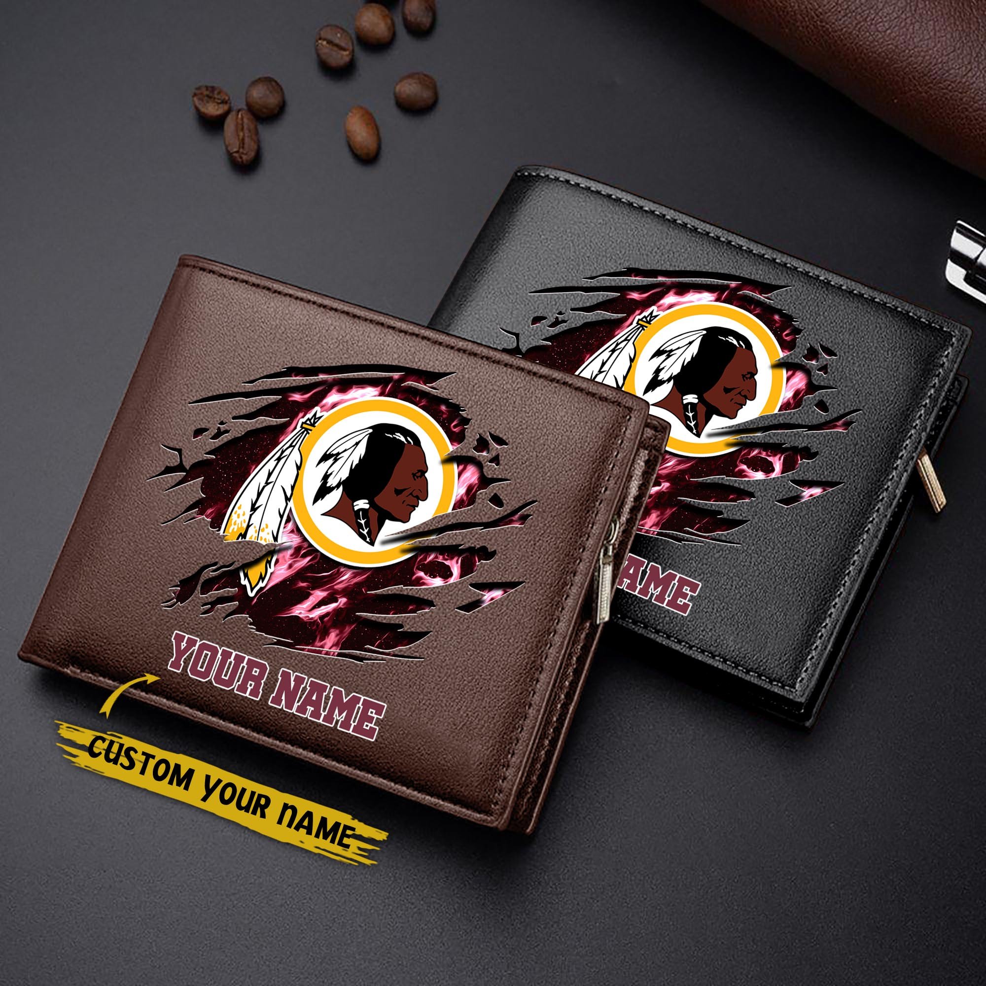 Alternative view of Washington Redskins Men Wallet Custom Your Name, Football Team Men Wallet For Fans, Gifts For Football Lovers EHIVM-09053387N