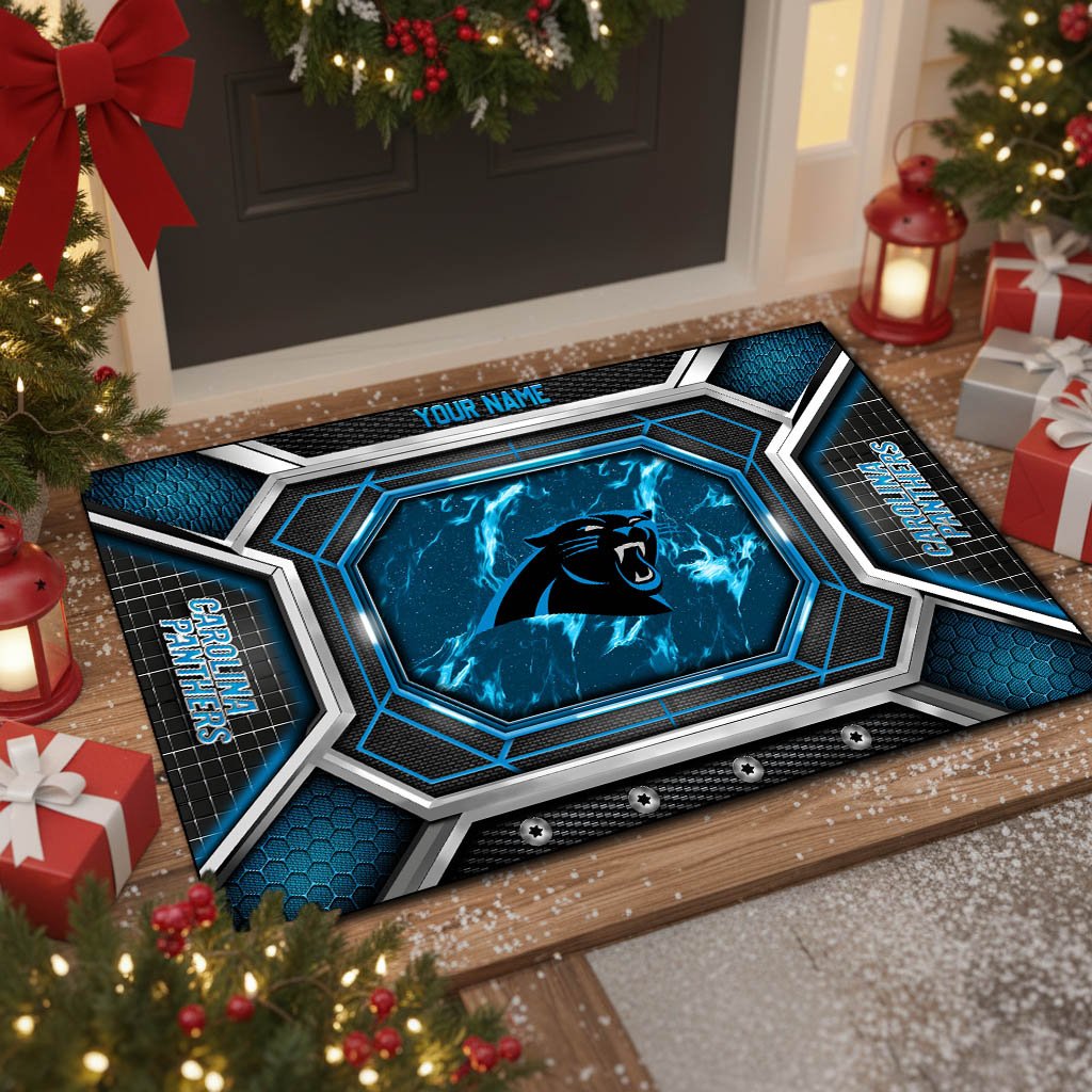 Carolina Panthers Doormat Custom Your Name, Sport Doormat, Sport Gifts EHIVM-08223245N