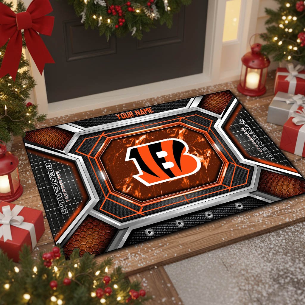 Cincinnati Bengals Doormat Custom Your Name, Sport Doormat, Sport Gifts EHIVM-08223245N