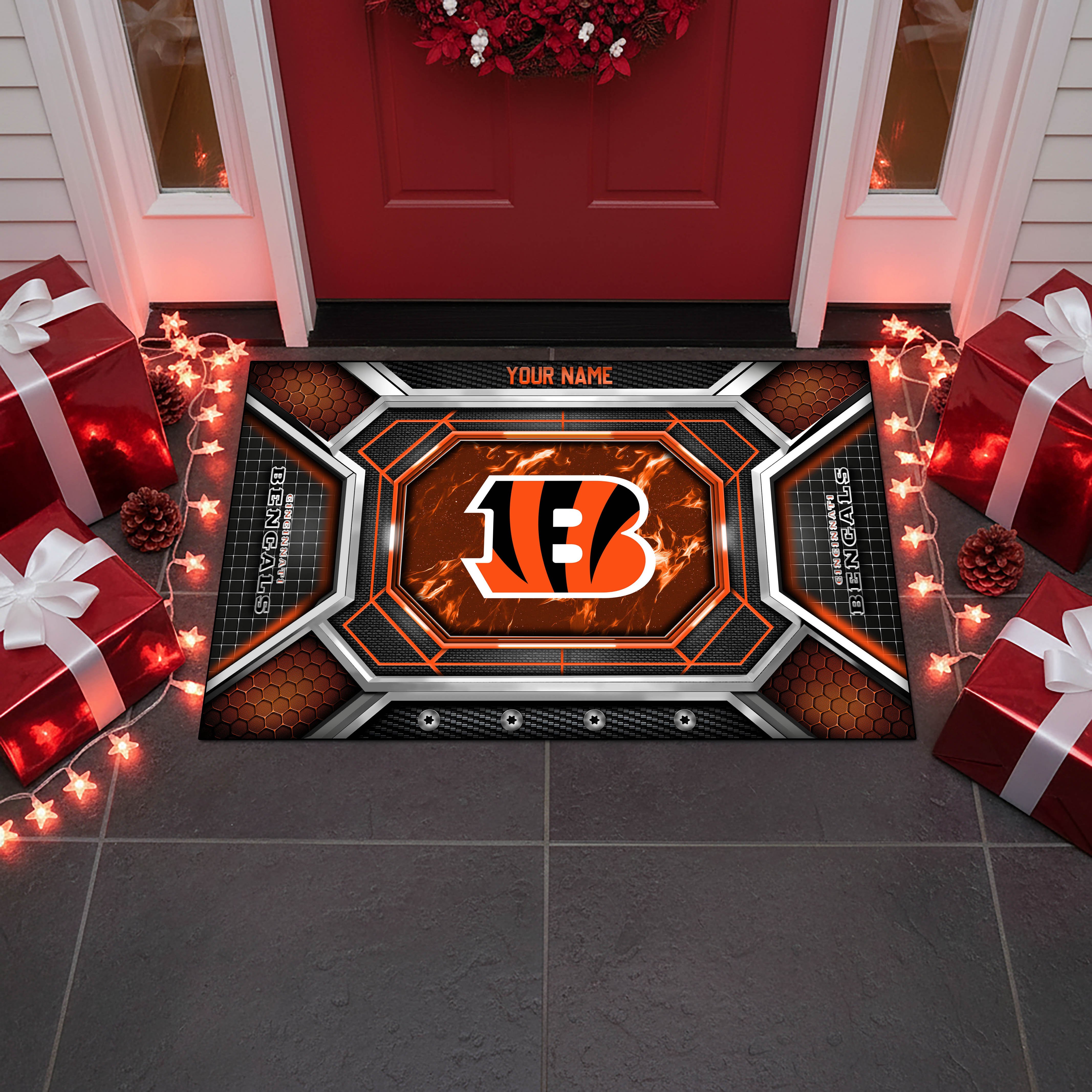 Alternative view of Cincinnati Bengals Doormat Custom Your Name, Sport Doormat, Sport Gifts EHIVM-08223245N
