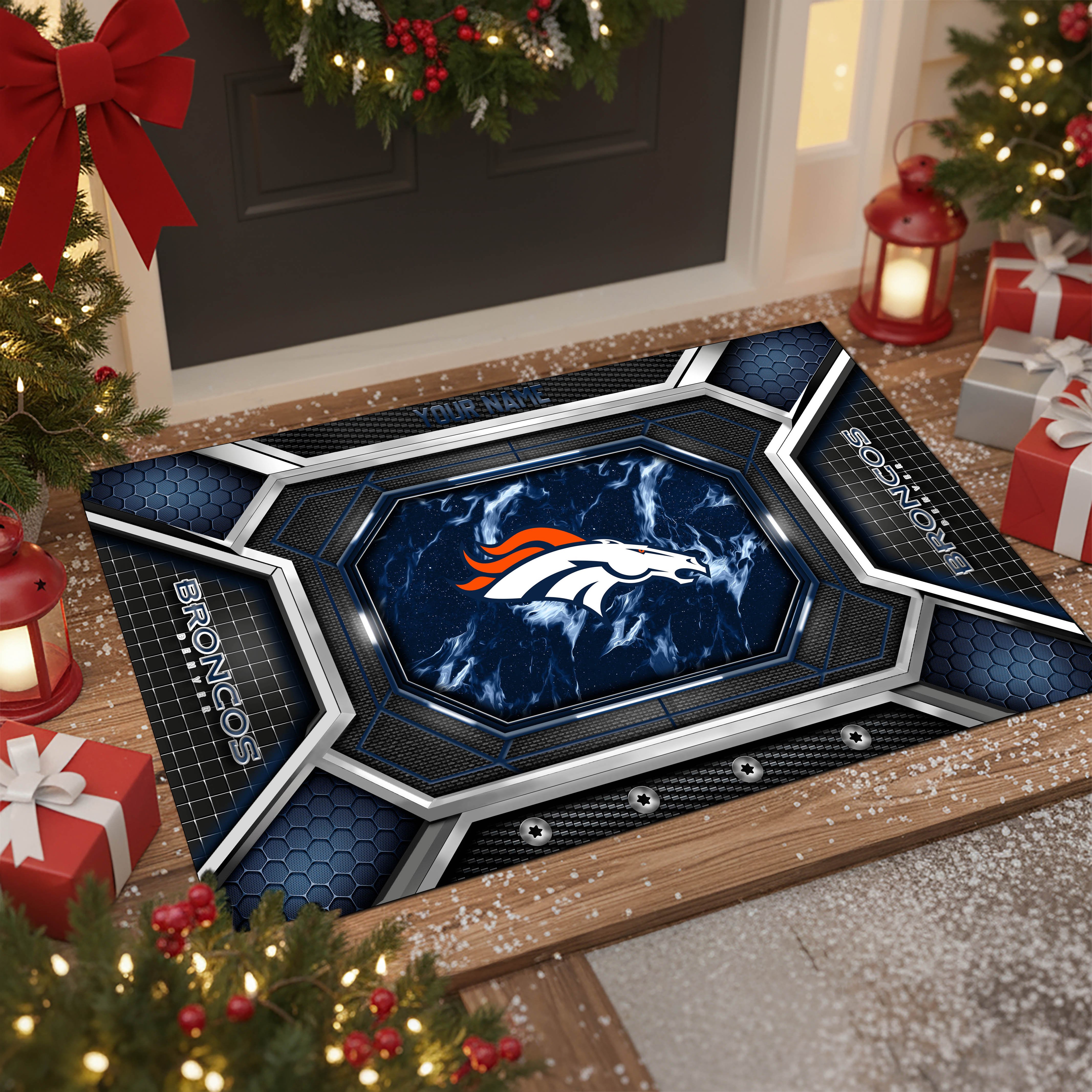 Denver Broncos Doormat Custom Your Name, Sport Doormat, Sport Gifts EHIVM-08223245N