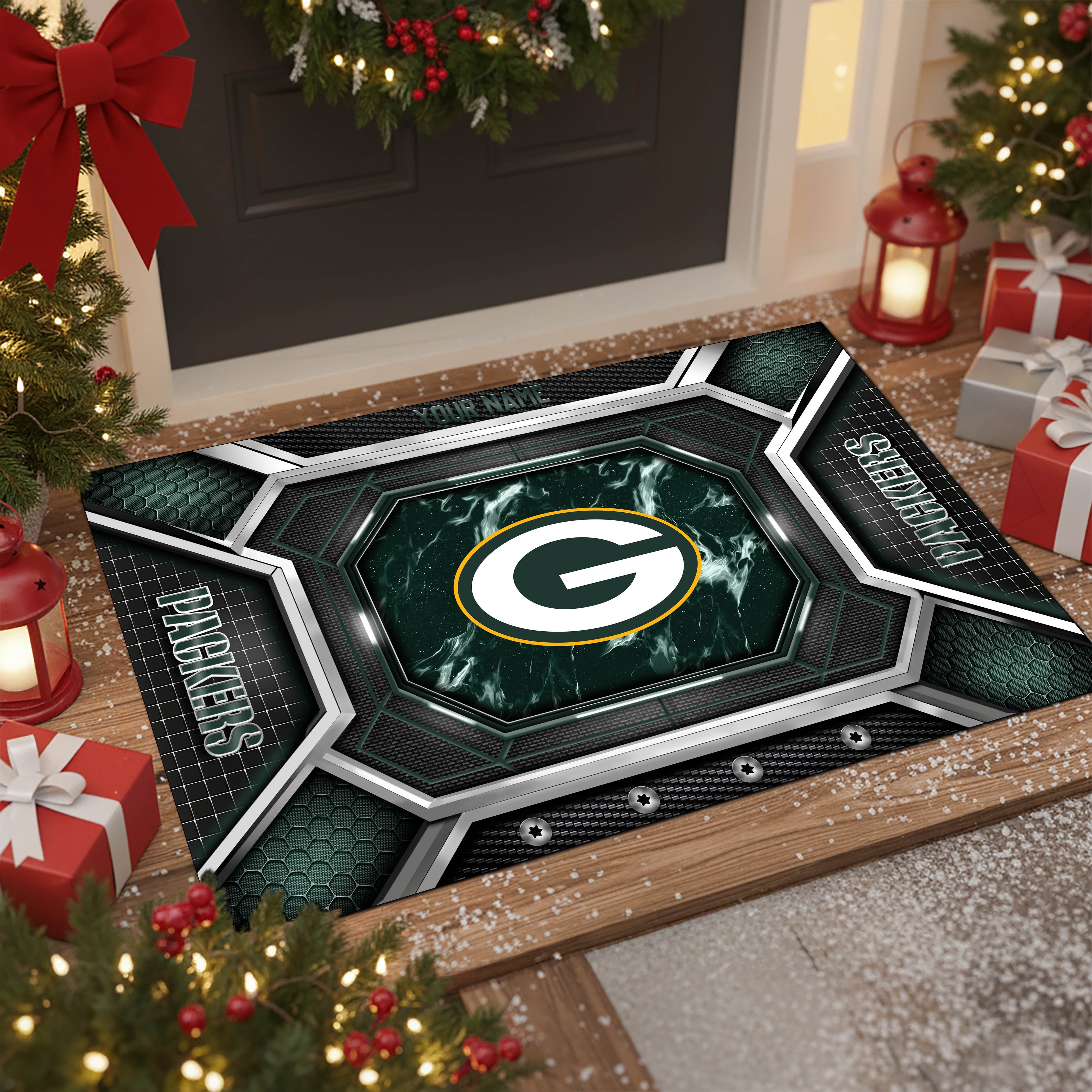 Green Bay Packers Doormat Custom Your Name, Sport Doormat, Sport Gifts EHIVM-08223245N