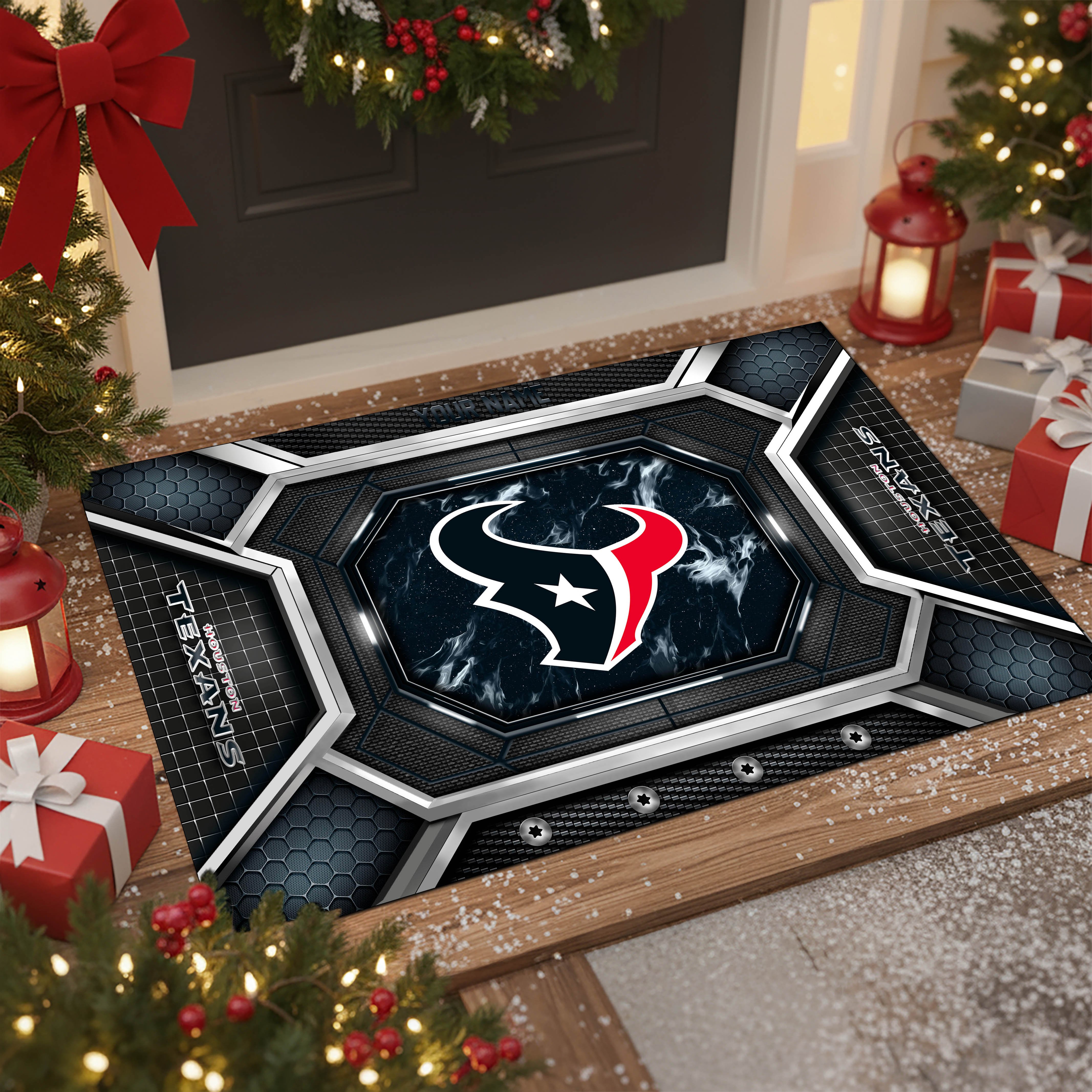 Houston Texans Doormat Custom Your Name, Sport Doormat, Sport Gifts EHIVM-08223245N
