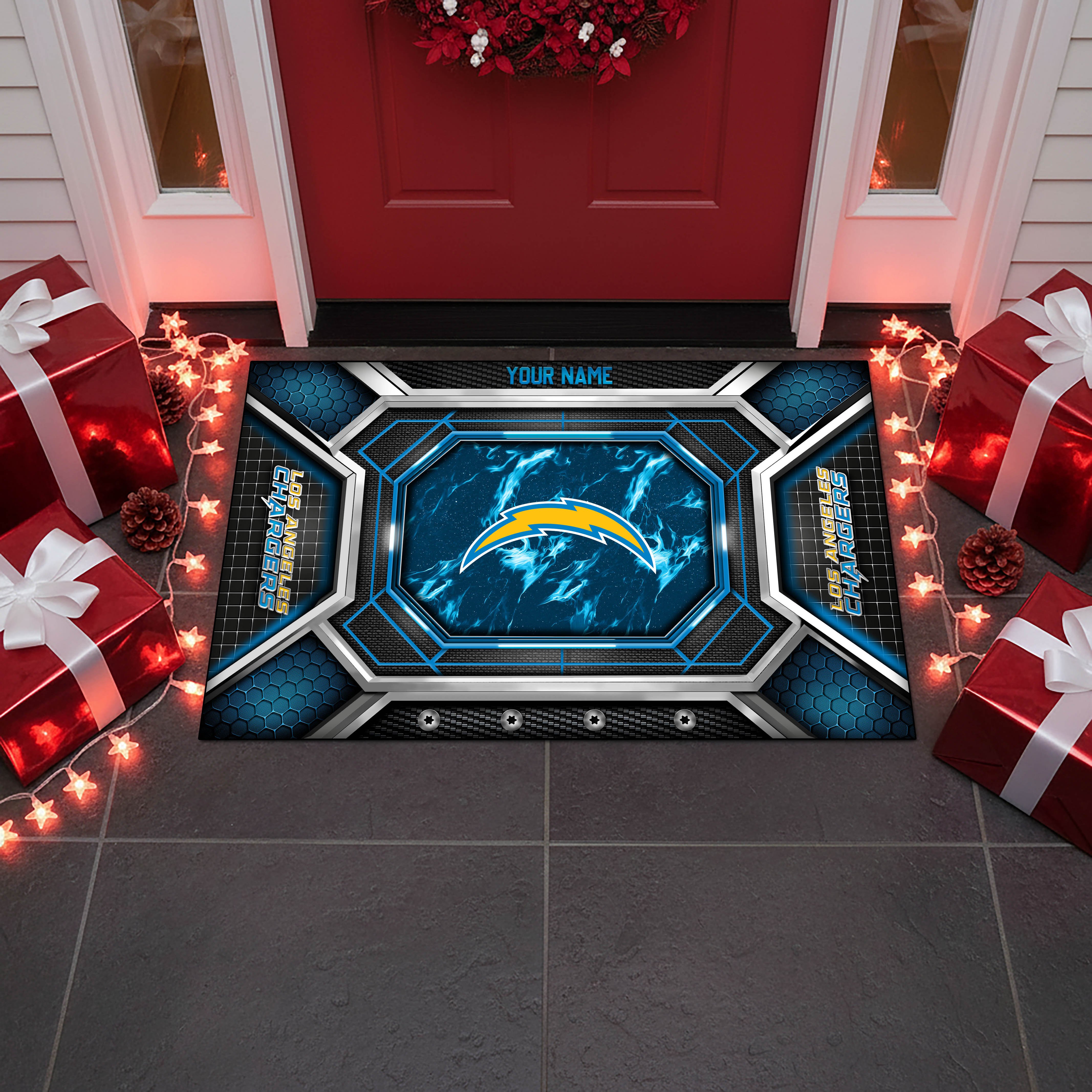 Alternative view of Los Angeles Chargers Doormat Custom Your Name, Sport Doormat, Sport Gifts EHIVM-08223245N