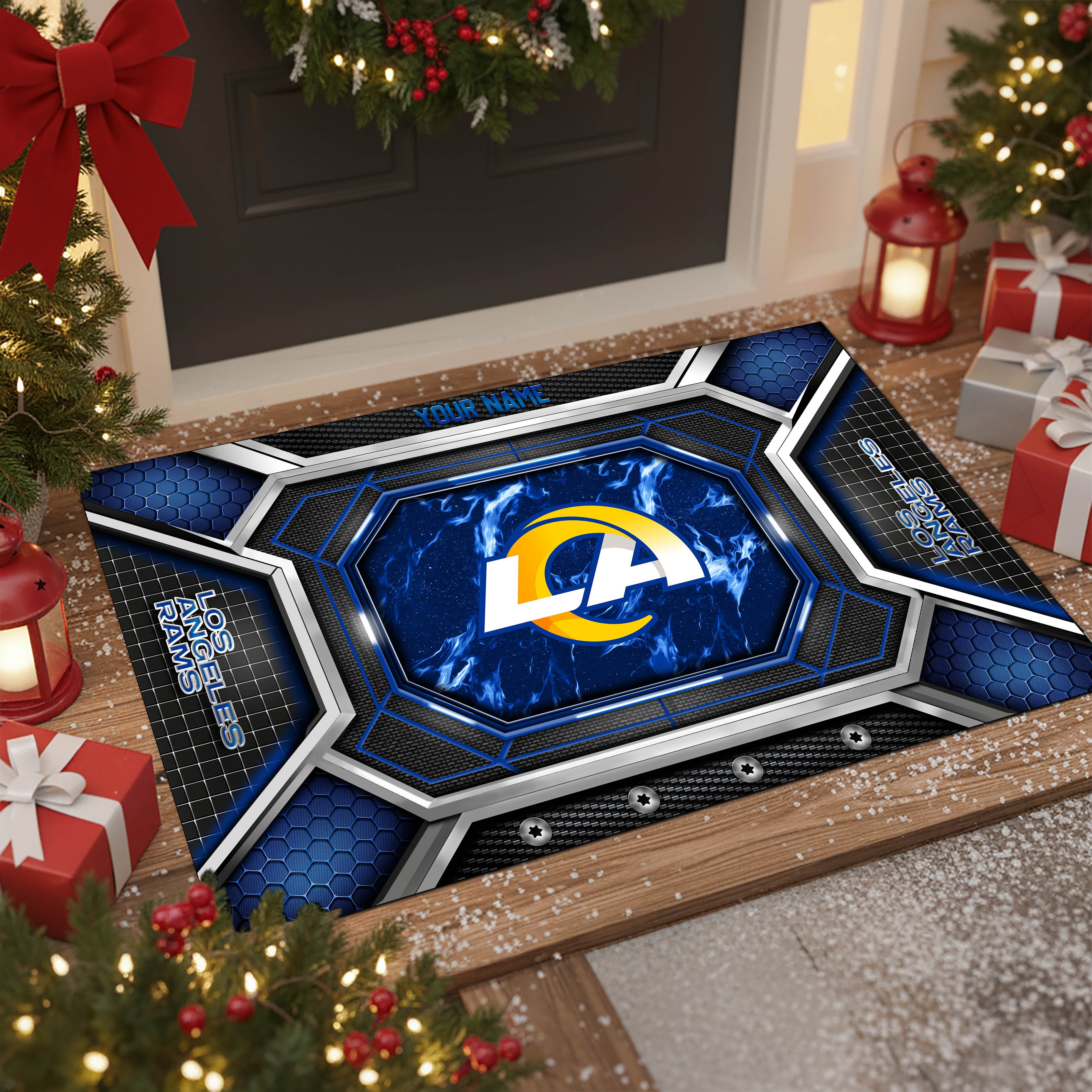 Los Angeles Rams Doormat Custom Your Name, Sport Doormat, Sport Gifts EHIVM-08223245N