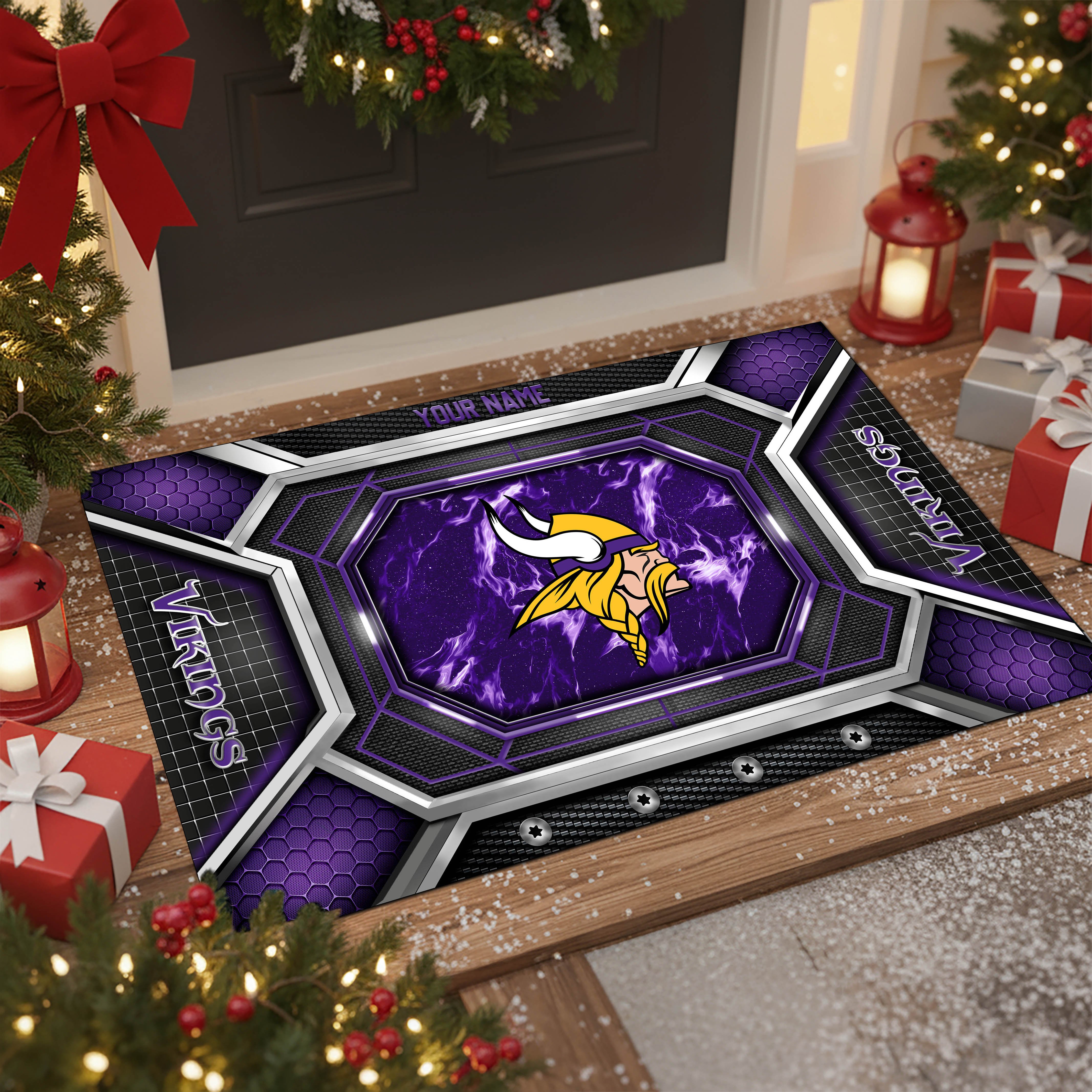 Minnesota Vikings Doormat Custom Your Name, Sport Doormat, Sport Gifts EHIVM-08223245N