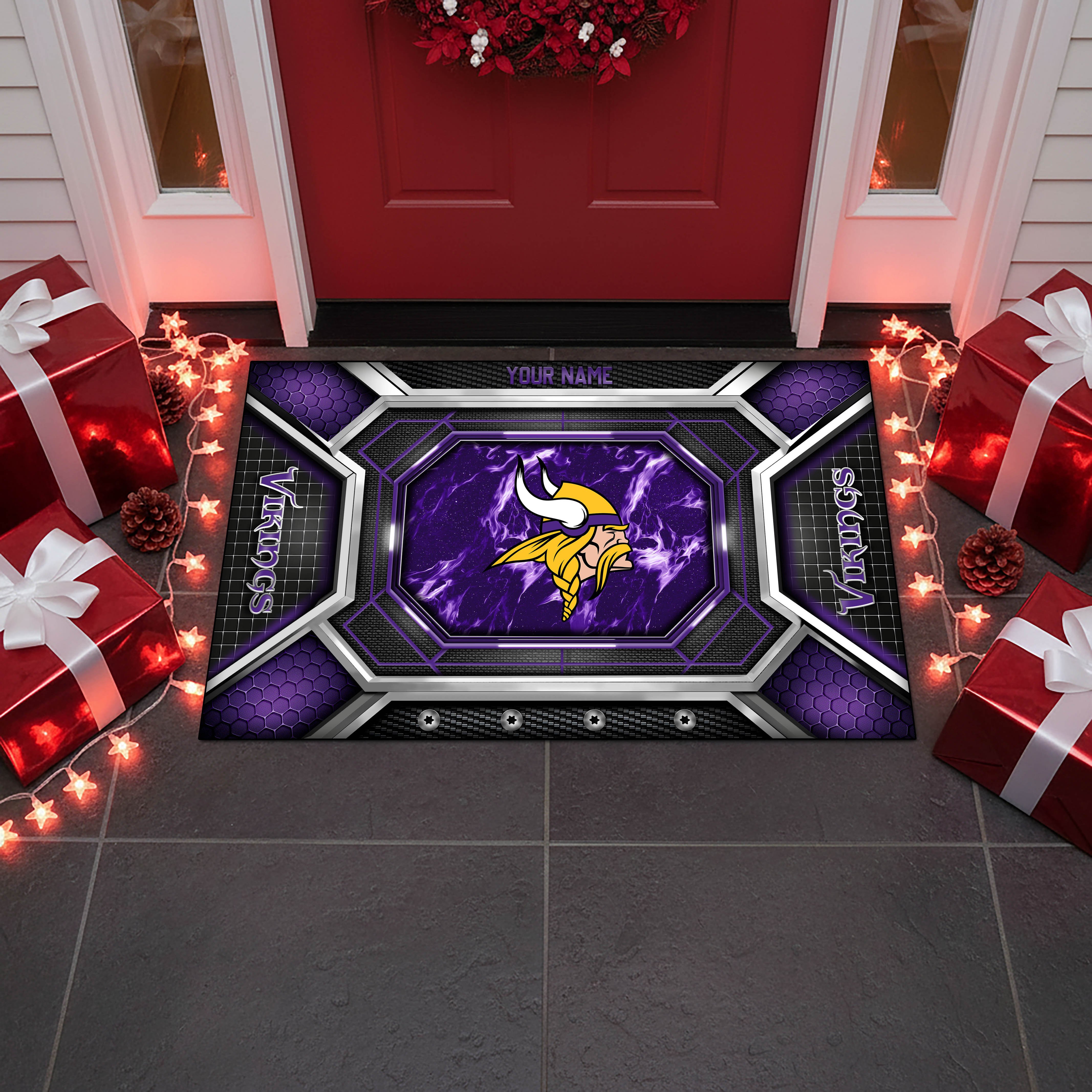 Alternative view of Minnesota Vikings Doormat Custom Your Name, Sport Doormat, Sport Gifts EHIVM-08223245N
