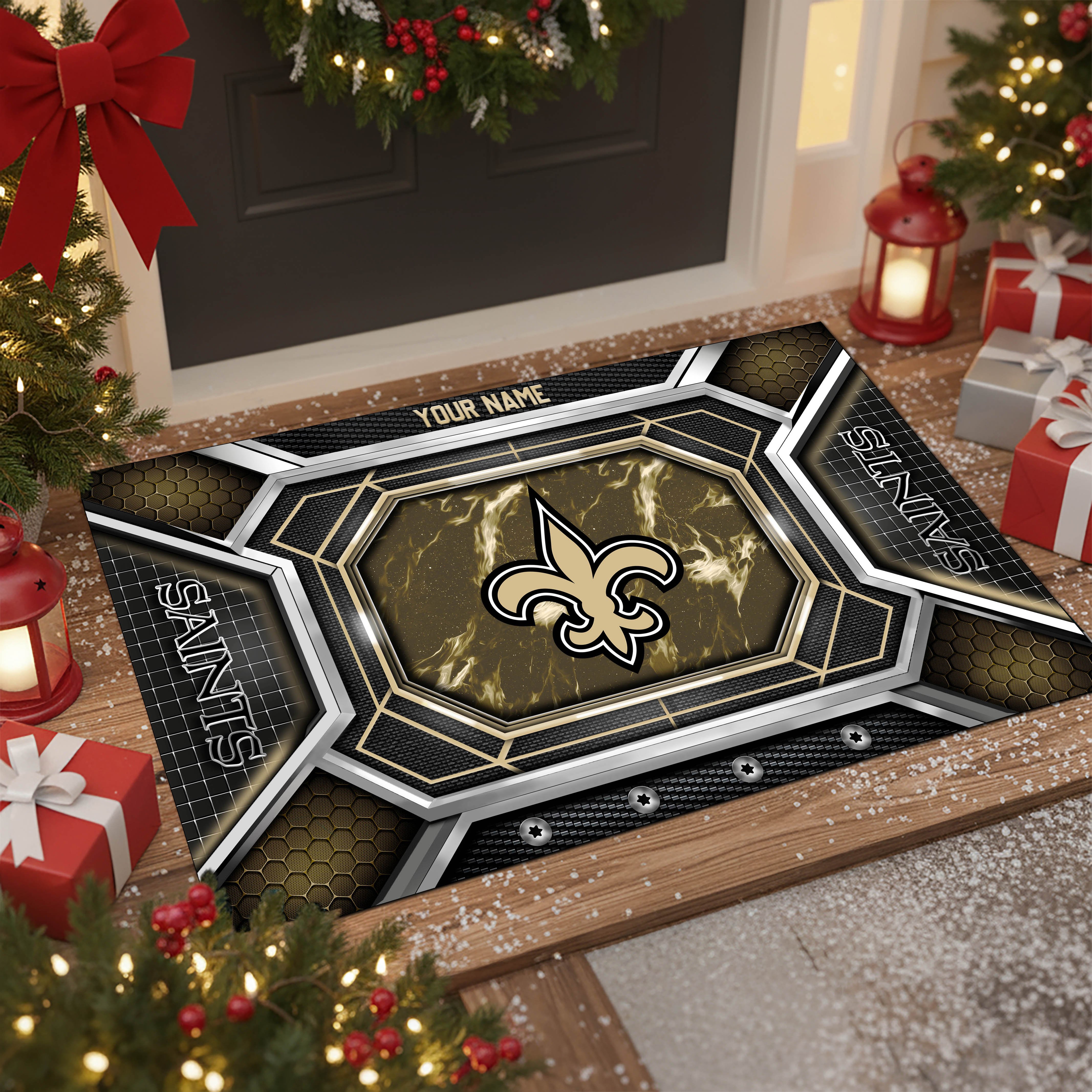 New Orleans Saints Doormat Custom Your Name, Sport Doormat, Sport Gifts EHIVM-08223245N
