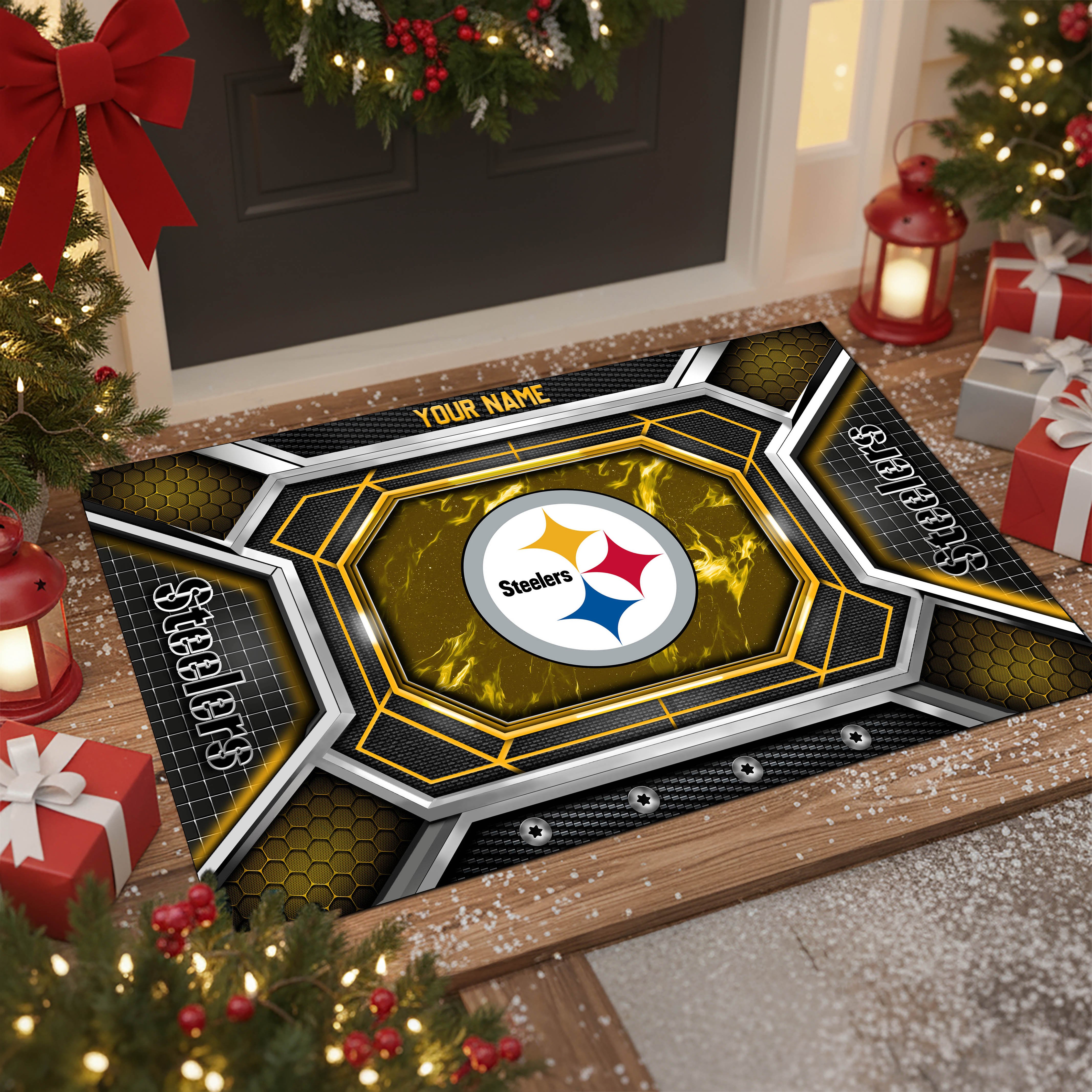 Pittsburgh Steelers Doormat Custom Your Name, Sport Doormat, Sport Gifts EHIVM-08223245N