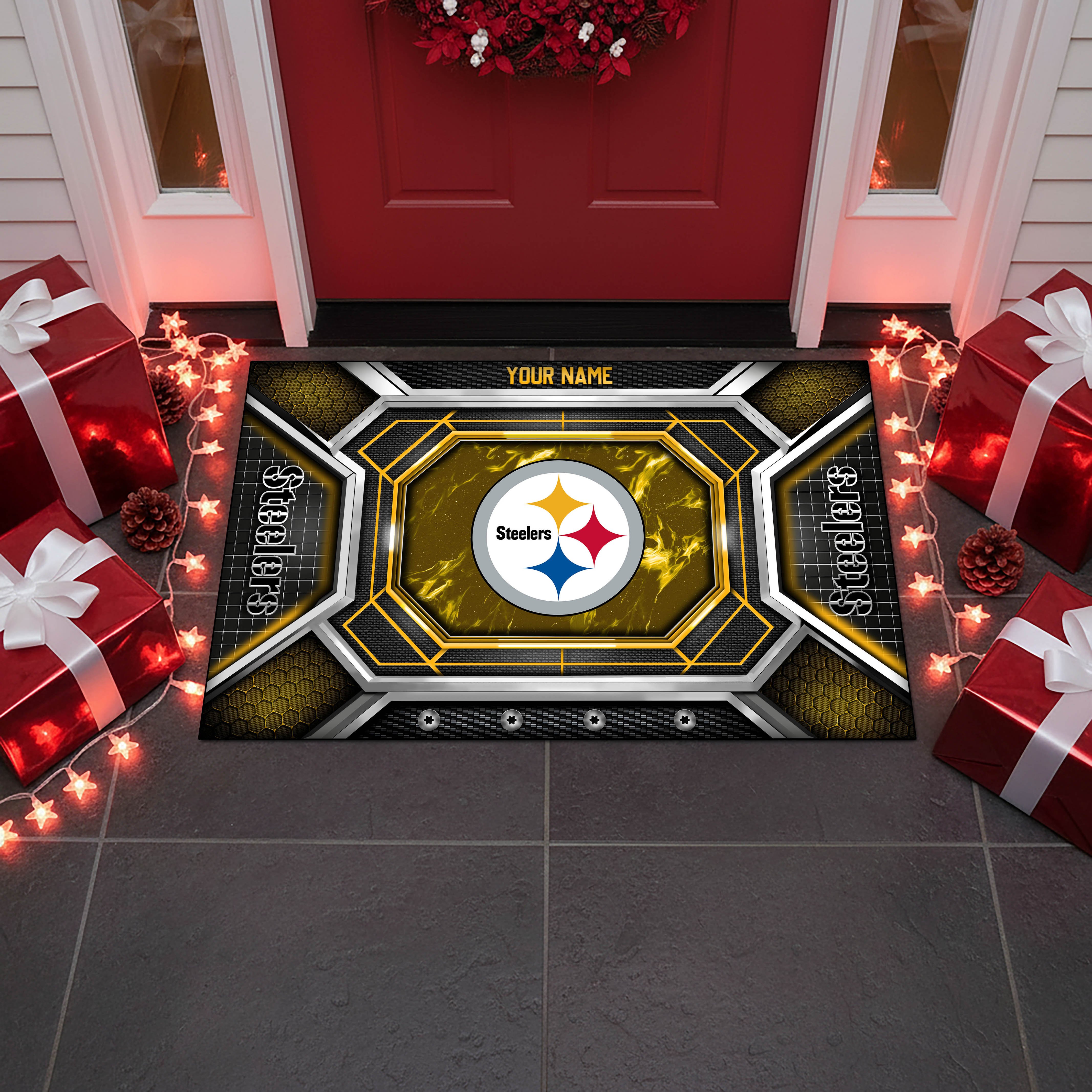 Alternative view of Pittsburgh Steelers Doormat Custom Your Name, Sport Doormat, Sport Gifts EHIVM-08223245N