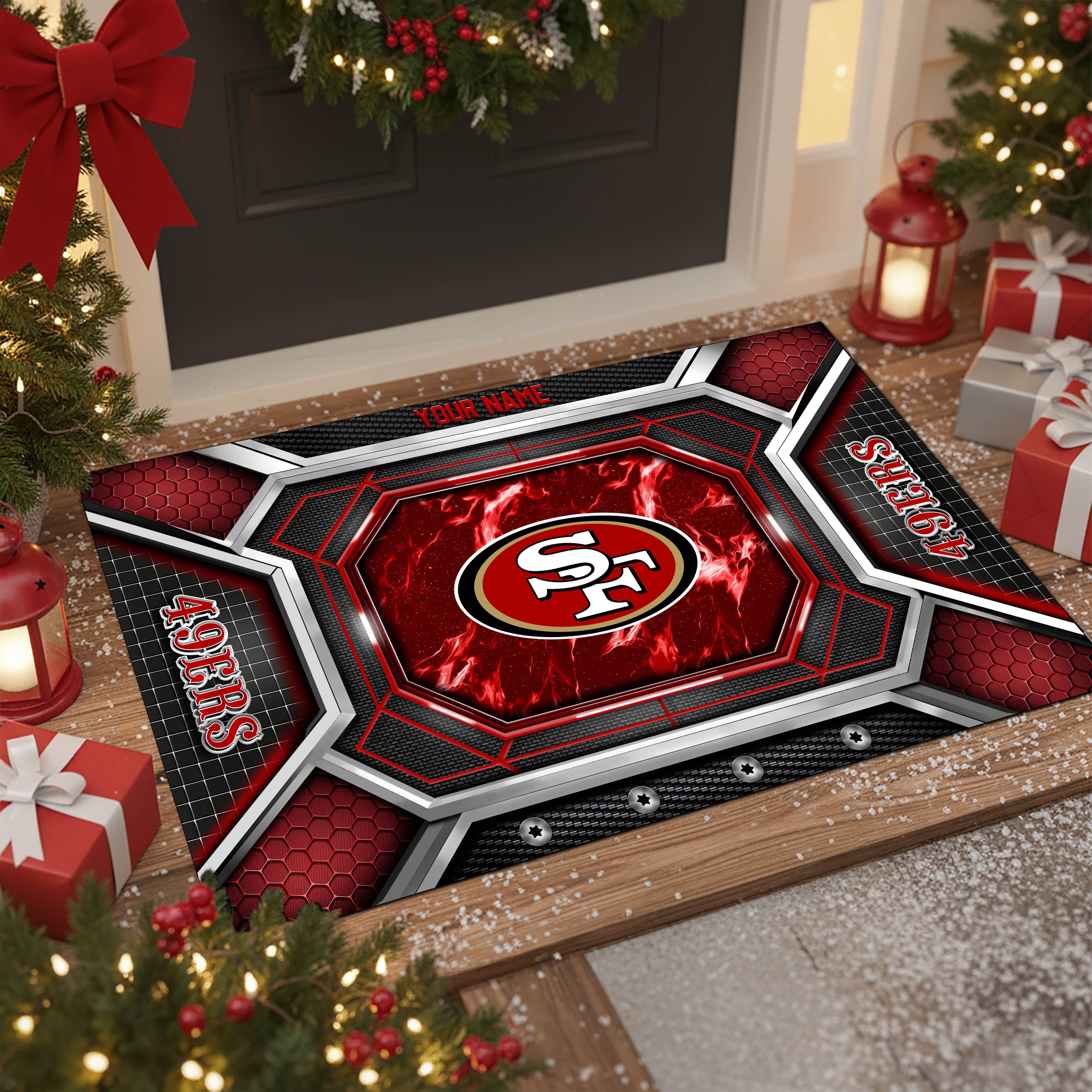 San Francisco 49ers Doormat Custom Your Name, Sport Doormat, Sport Gifts EHIVM-08223245N
