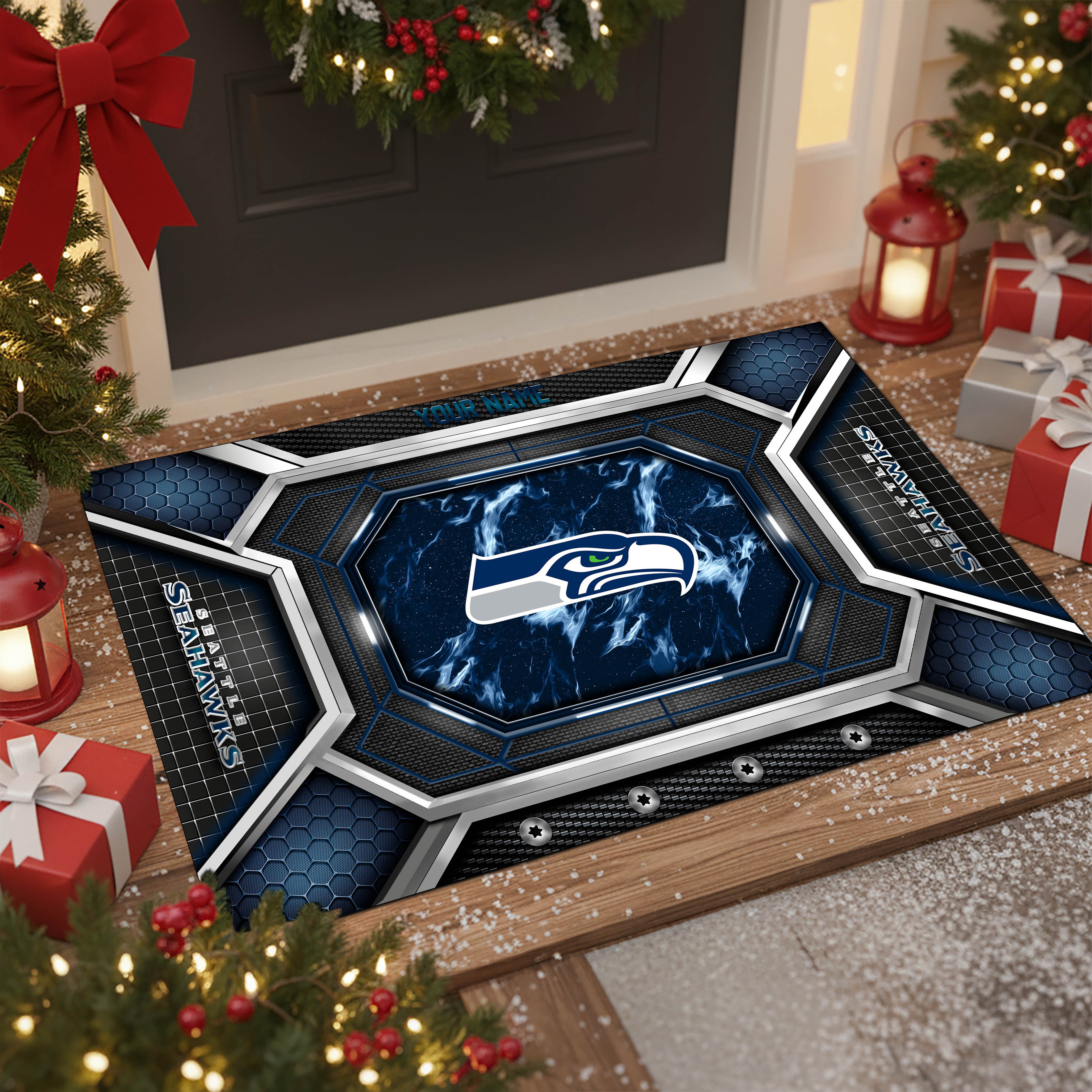 Seattle Seahawks Doormat Custom Your Name, Sport Doormat, Sport Gifts EHIVM-08223245N