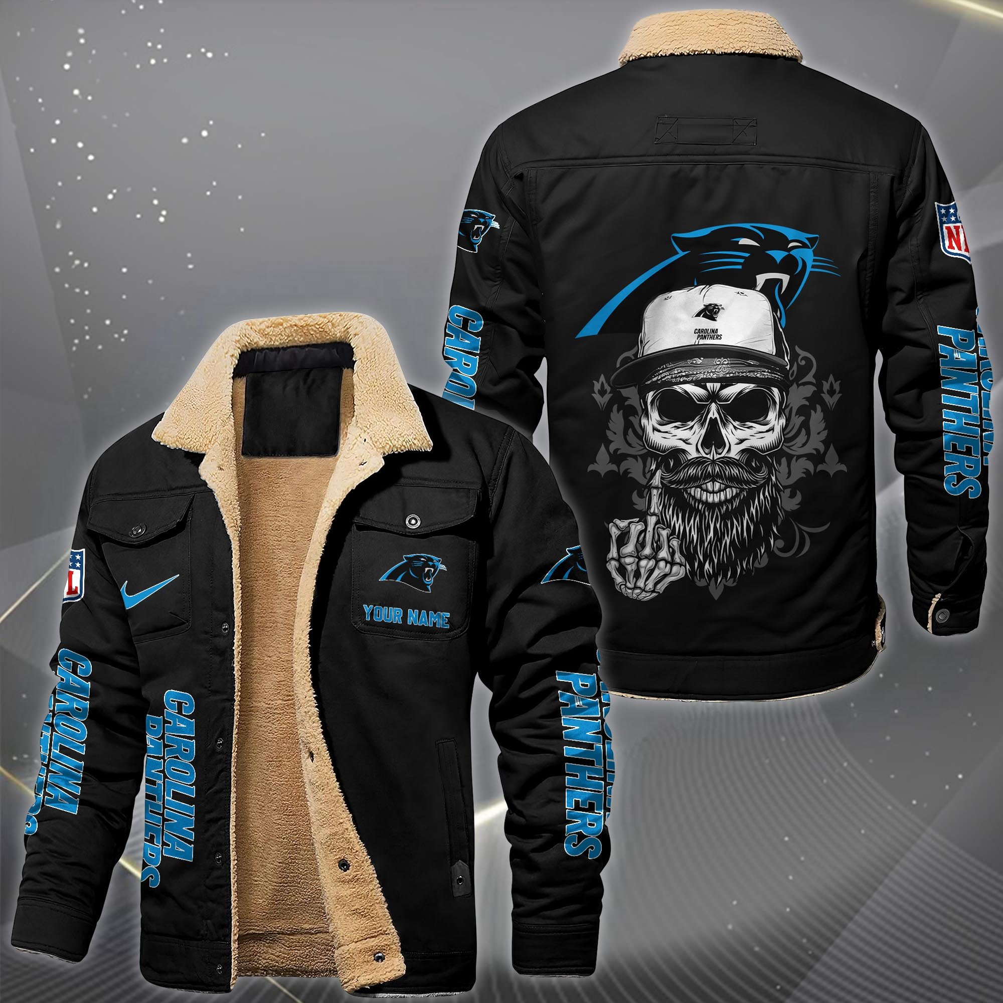 Carolina Panthers Fleece Lined Cargo Jacket Custom Your Name 2026 Version, Sport Fleece Jacket EHIVM-10033852N