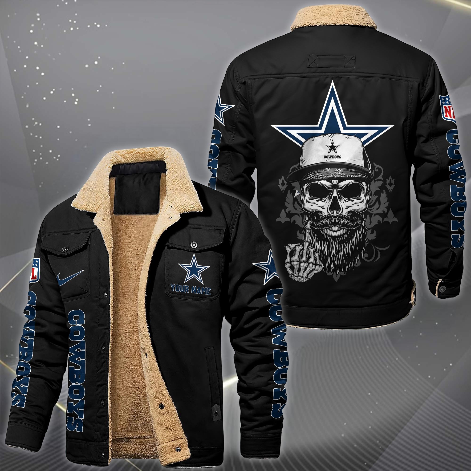 Dallas Cowboys Fleece Lined Cargo Jacket Custom Your Name 2026 Version, Sport Fleece Jacket EHIVM-10033852N