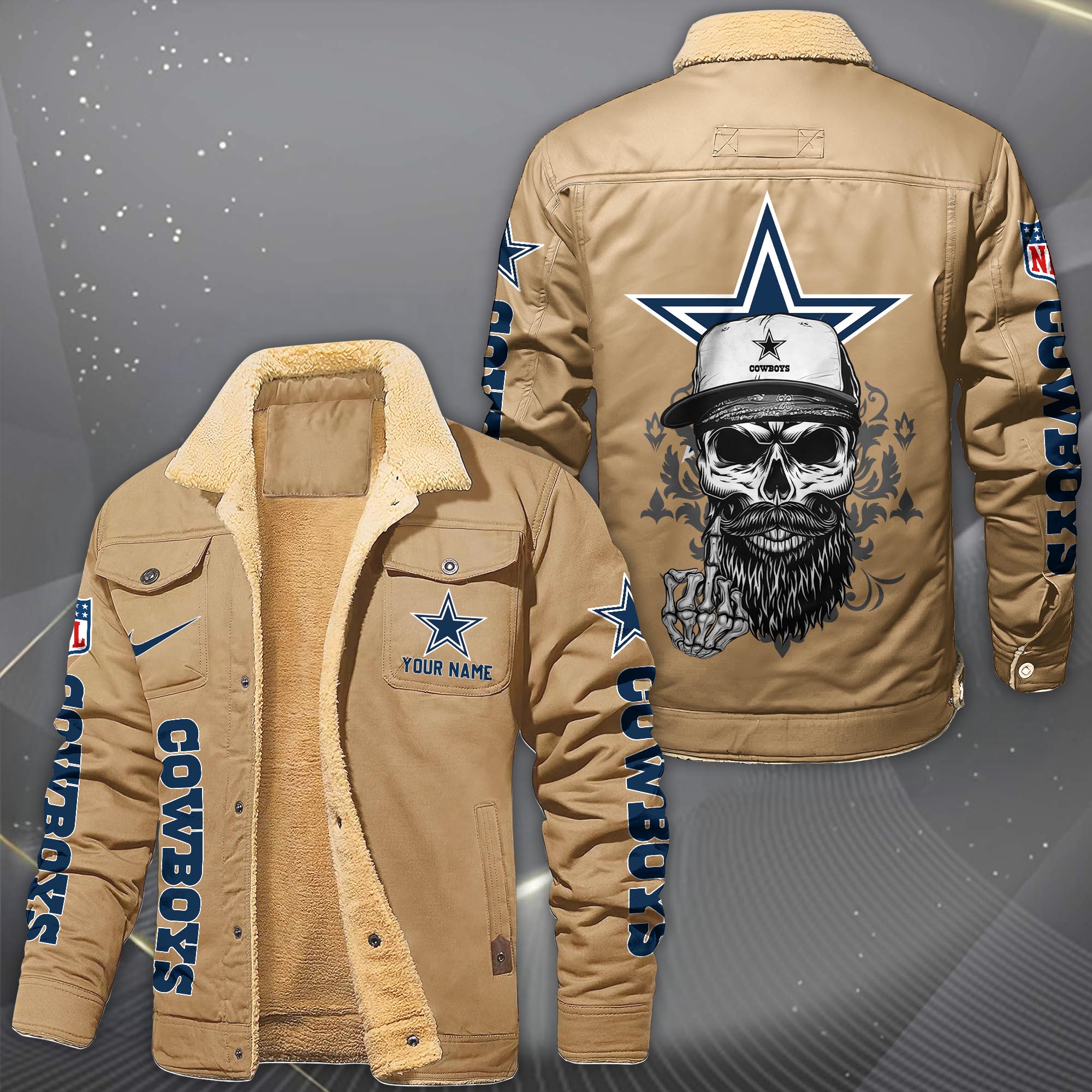 Alternative view of Dallas Cowboys Fleece Lined Cargo Jacket Custom Your Name 2026 Version, Sport Fleece Jacket EHIVM-10033852N