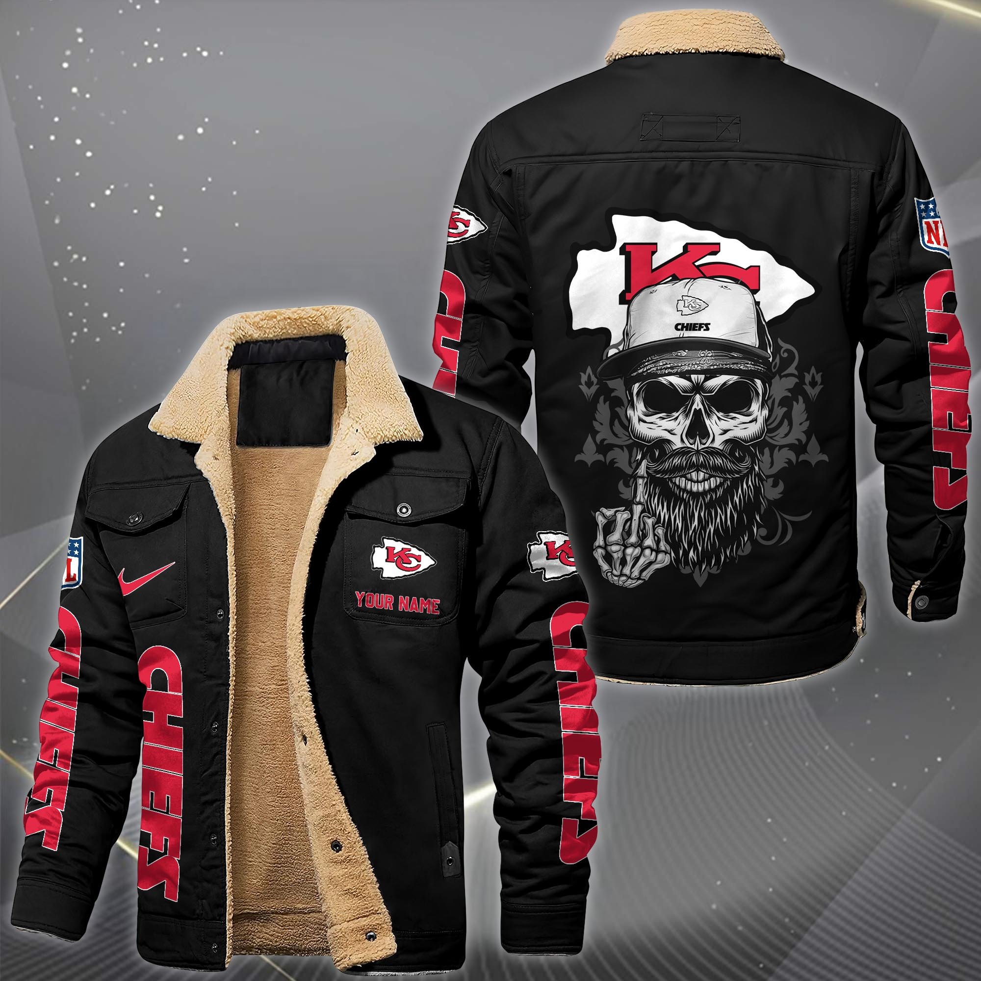 Kansas City Chiefs Fleece Lined Cargo Jacket Custom Your Name 2026 Version, Sport Fleece Jacket EHIVM-10033852N