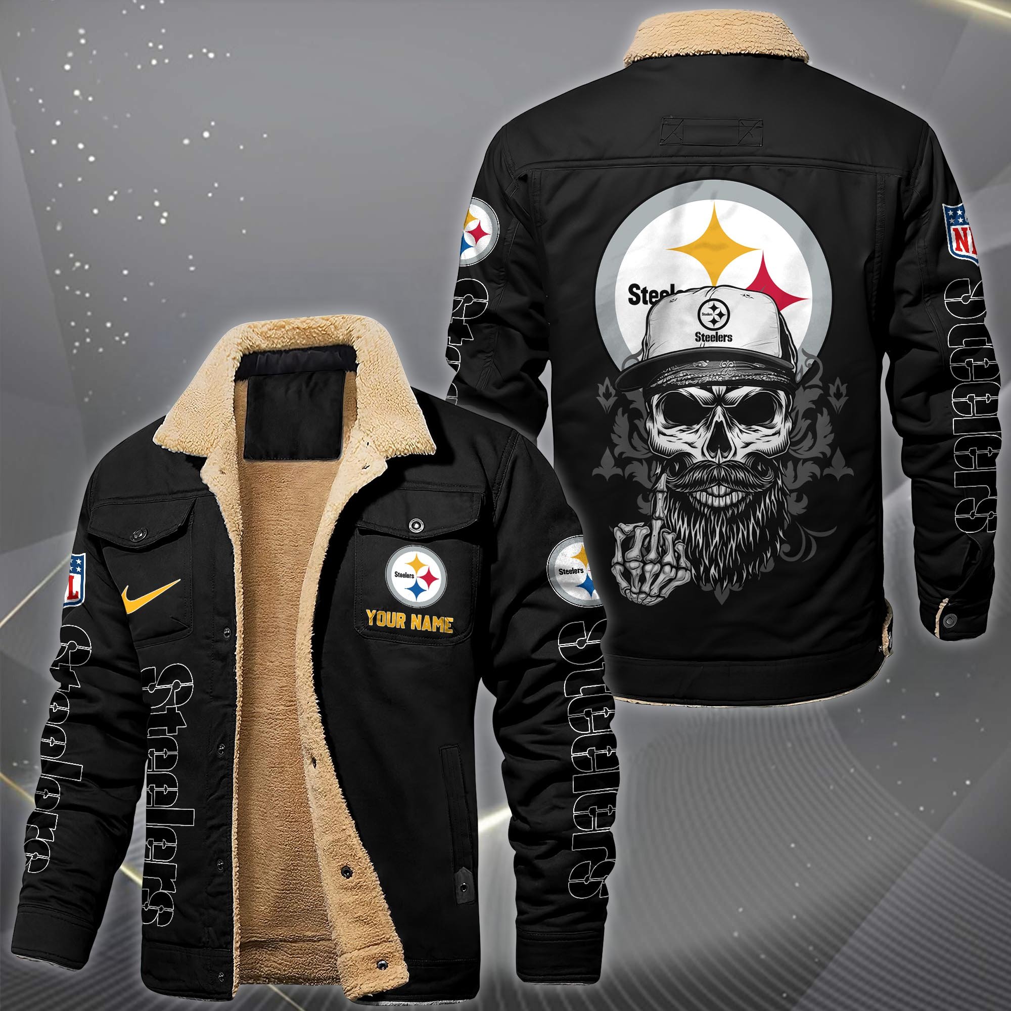 Pittsburgh Steelers Fleece Lined Cargo Jacket Custom Your Name 2026 Version, Sport Fleece Jacket EHIVM-10033852N