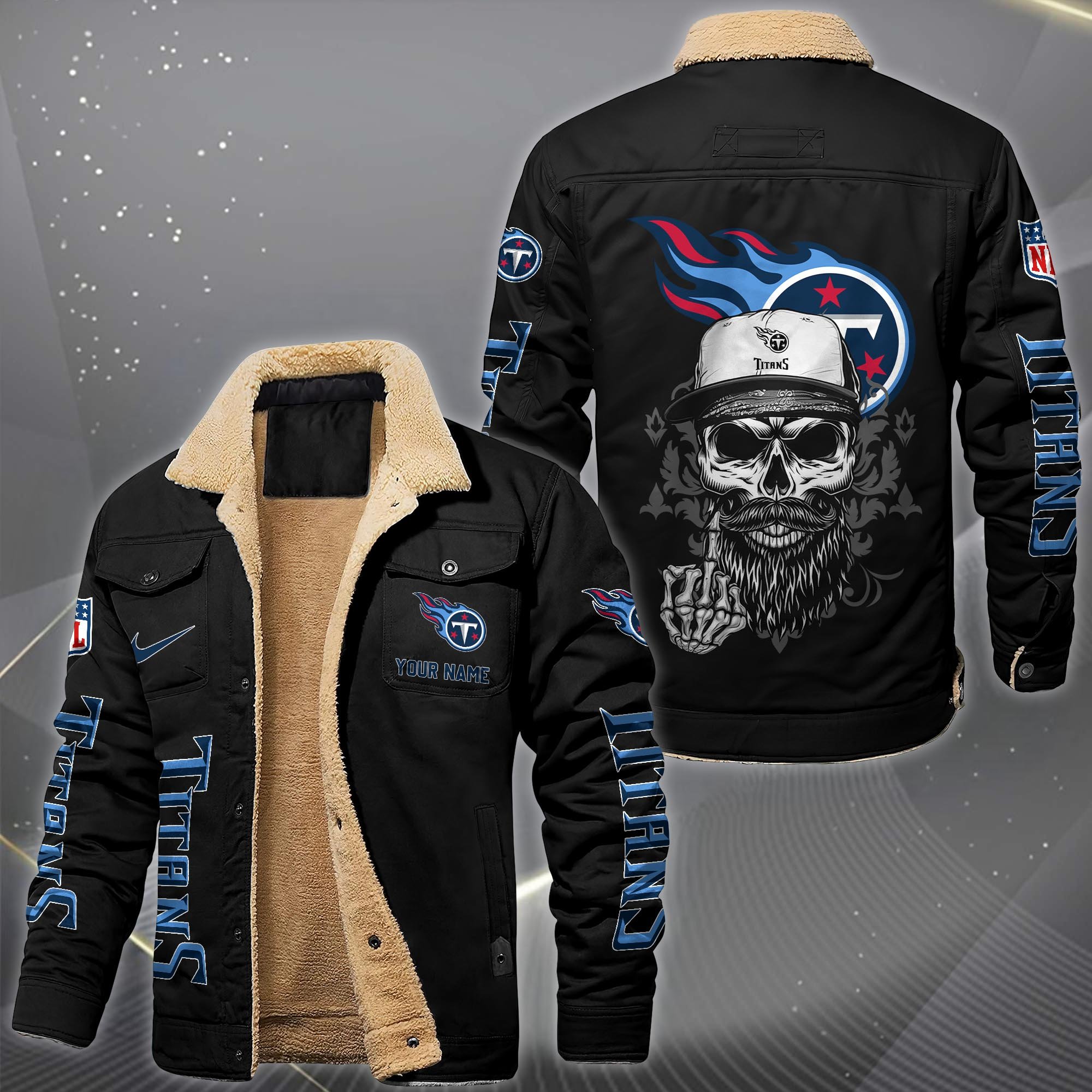 Tennessee Titans Fleece Lined Cargo Jacket Custom Your Name 2026 Version, Sport Fleece Jacket EHIVM-10033852N