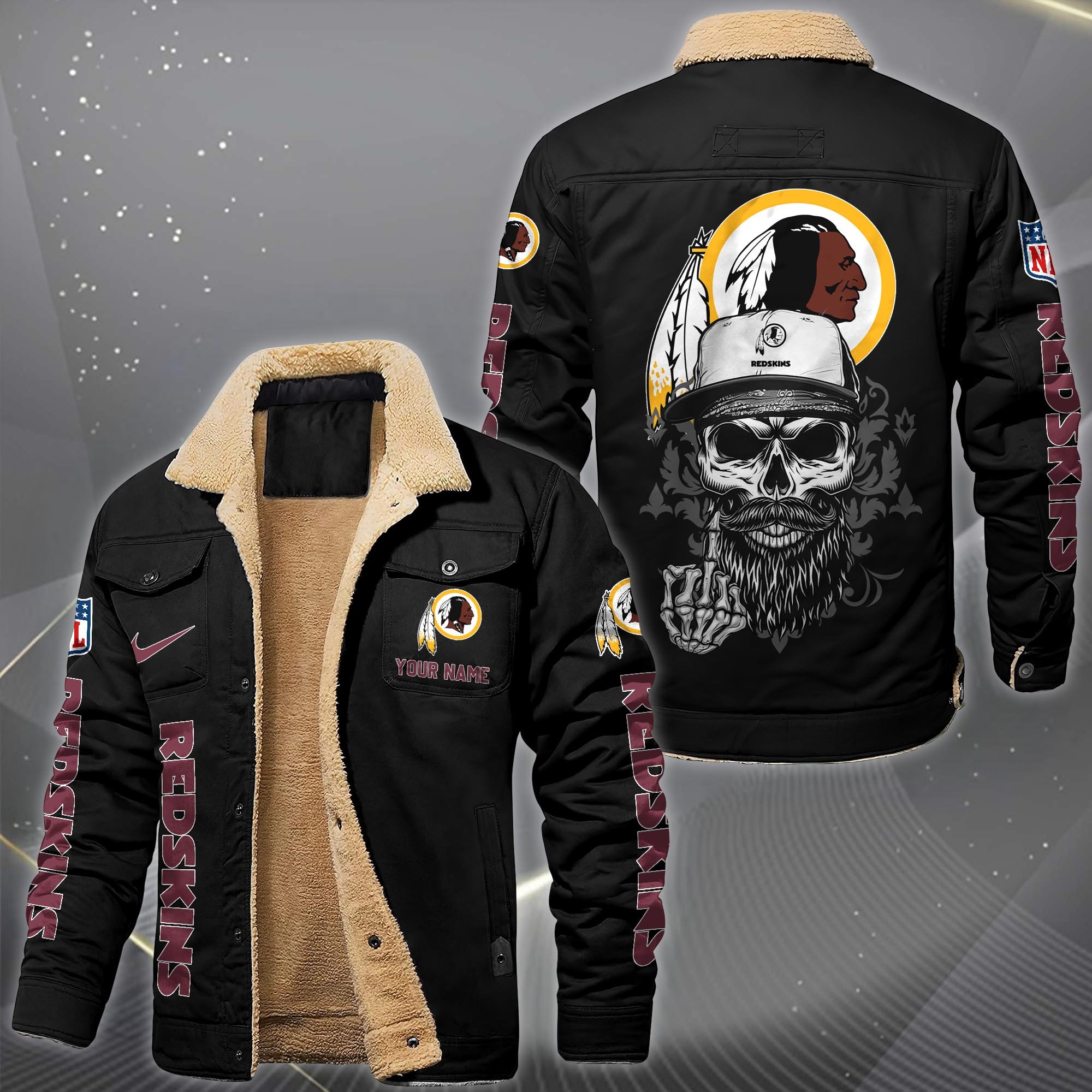 Washington Redskins Fleece Lined Cargo Jacket Custom Your Name 2026 Version, Sport Fleece Jacket EHIVM-10033852N