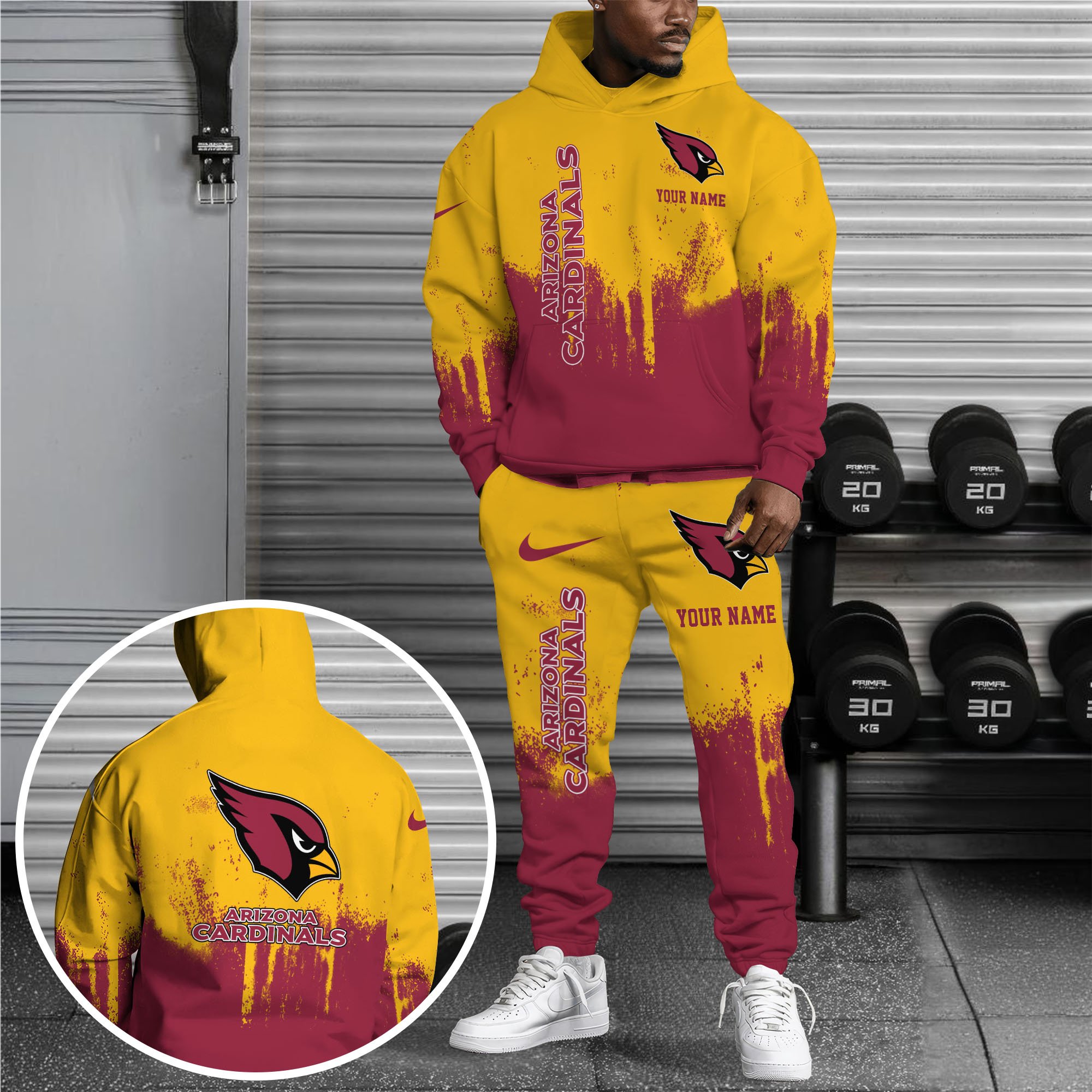 Arizona Cardinals Combo Hoodie And Sweatpants Custom Name, Gift For Sport EHIVM-62881N