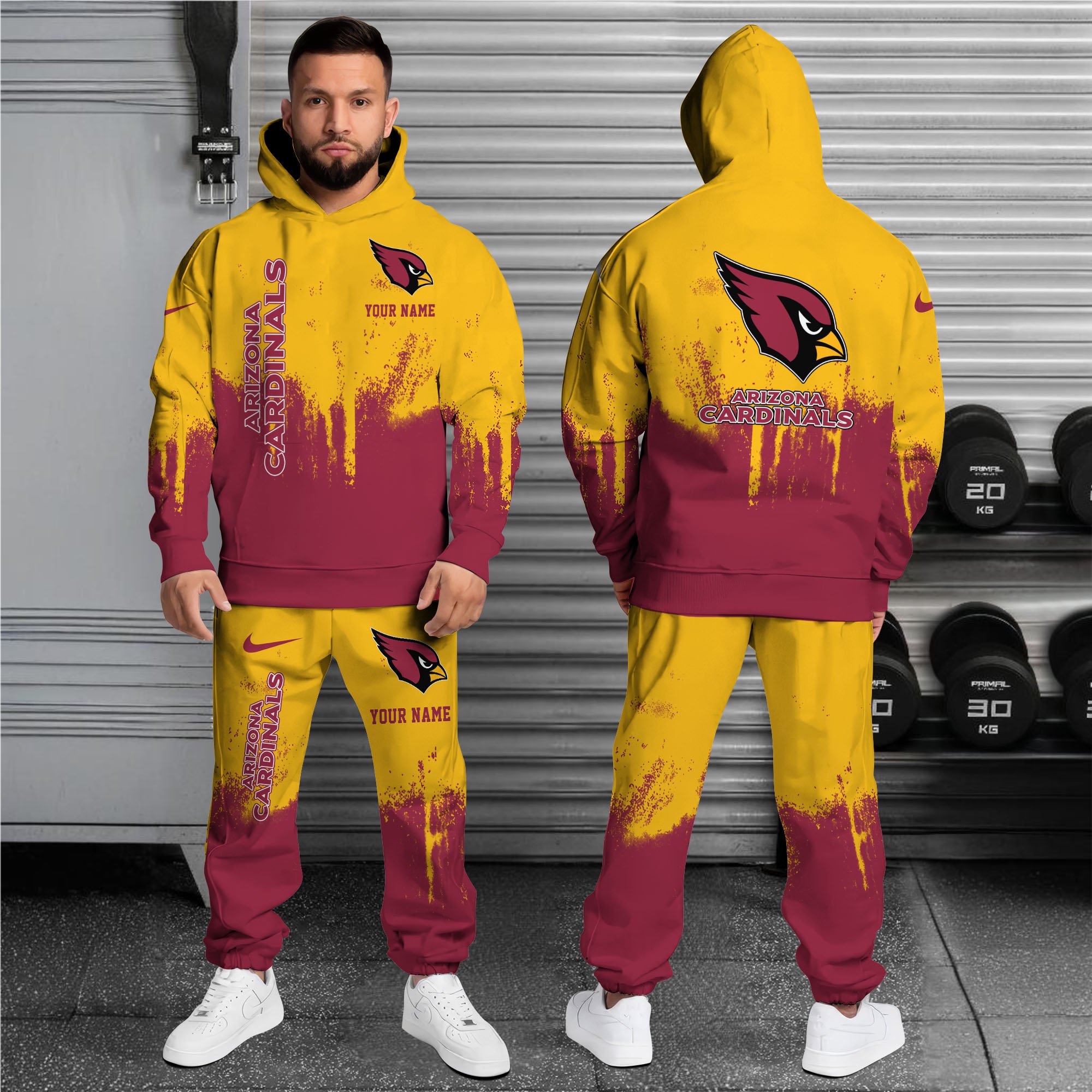 Alternative view of Arizona Cardinals Combo Hoodie And Sweatpants Custom Name, Gift For Sport EHIVM-62881N