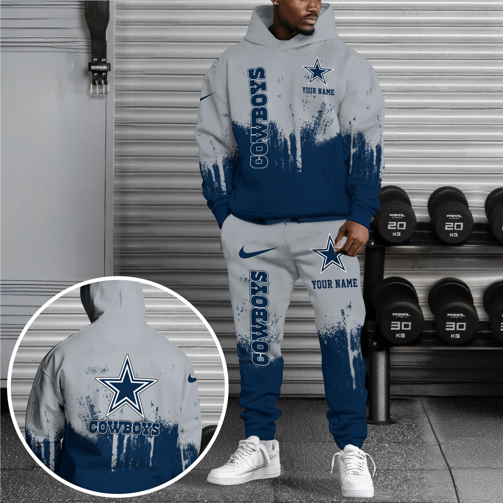 Dallas Cowboys Combo Hoodie And Sweatpants Custom Name, Gift For Sport EHIVM-62881N