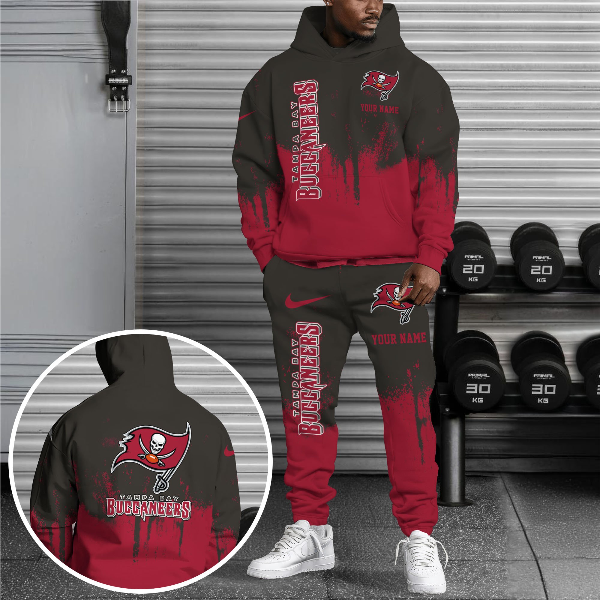 Tampa Bay Buccaneers Combo Hoodie And Sweatpants Custom Name, Gift For Sport EHIVM-62881N