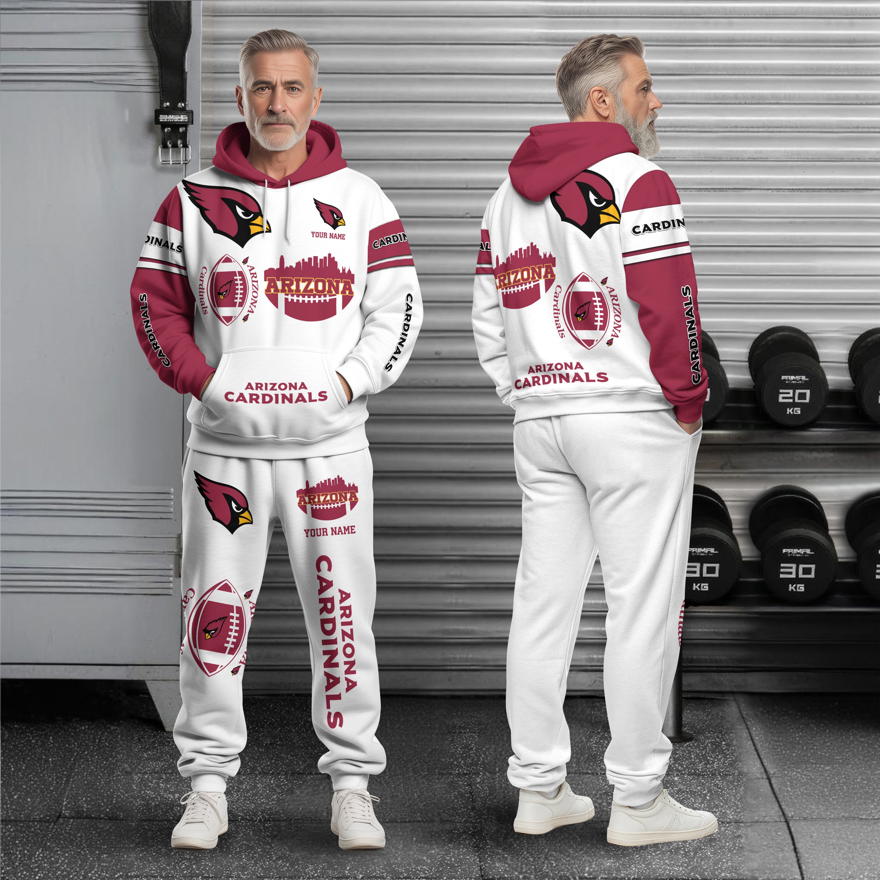 Arizona Cardinals Combo Hoodie And Sweatpants Custom Name, Gift For Sport EHIVM-10284262N