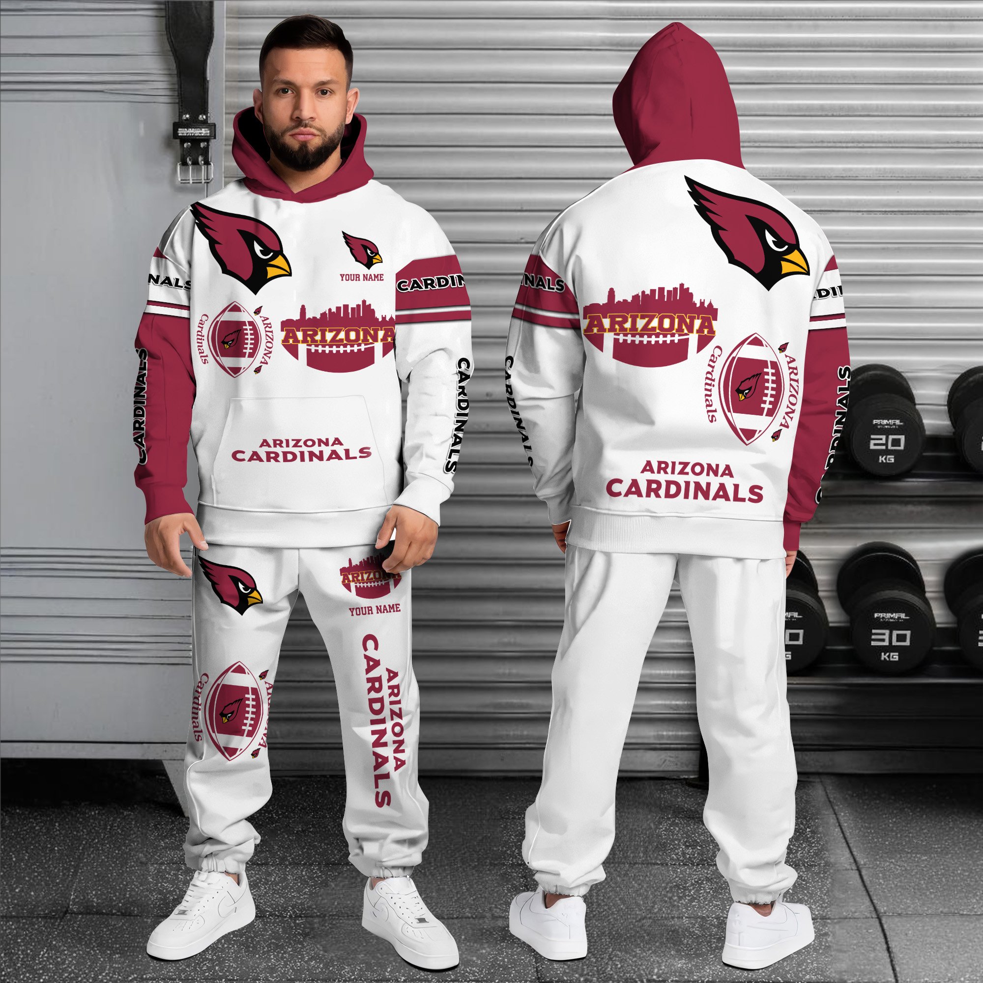 Alternative view of Arizona Cardinals Combo Hoodie And Sweatpants Custom Name, Gift For Sport EHIVM-10284262N