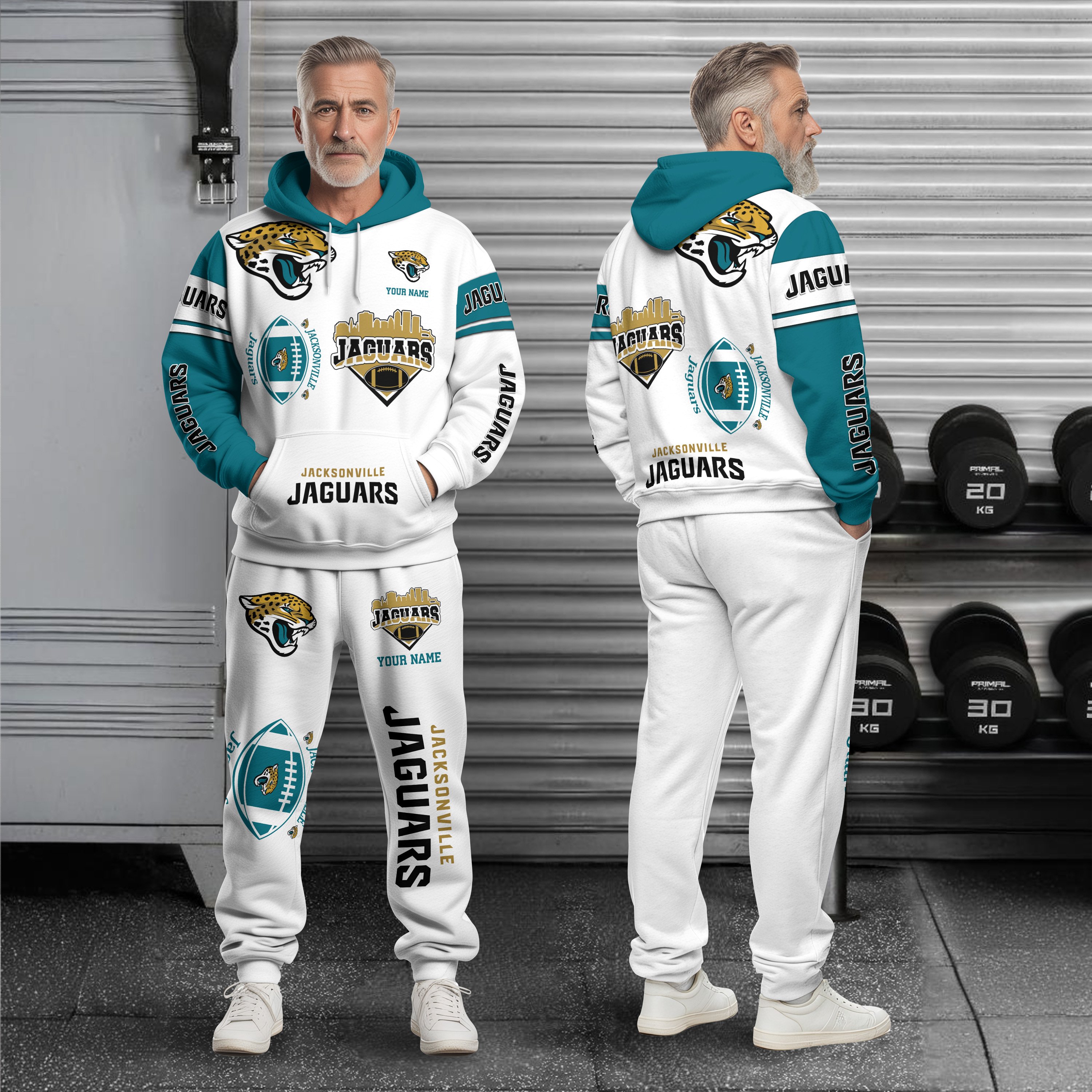 Jacksonville Jaguars Combo Hoodie And Sweatpants Custom Name, Gift For Sport EHIVM-10284262N
