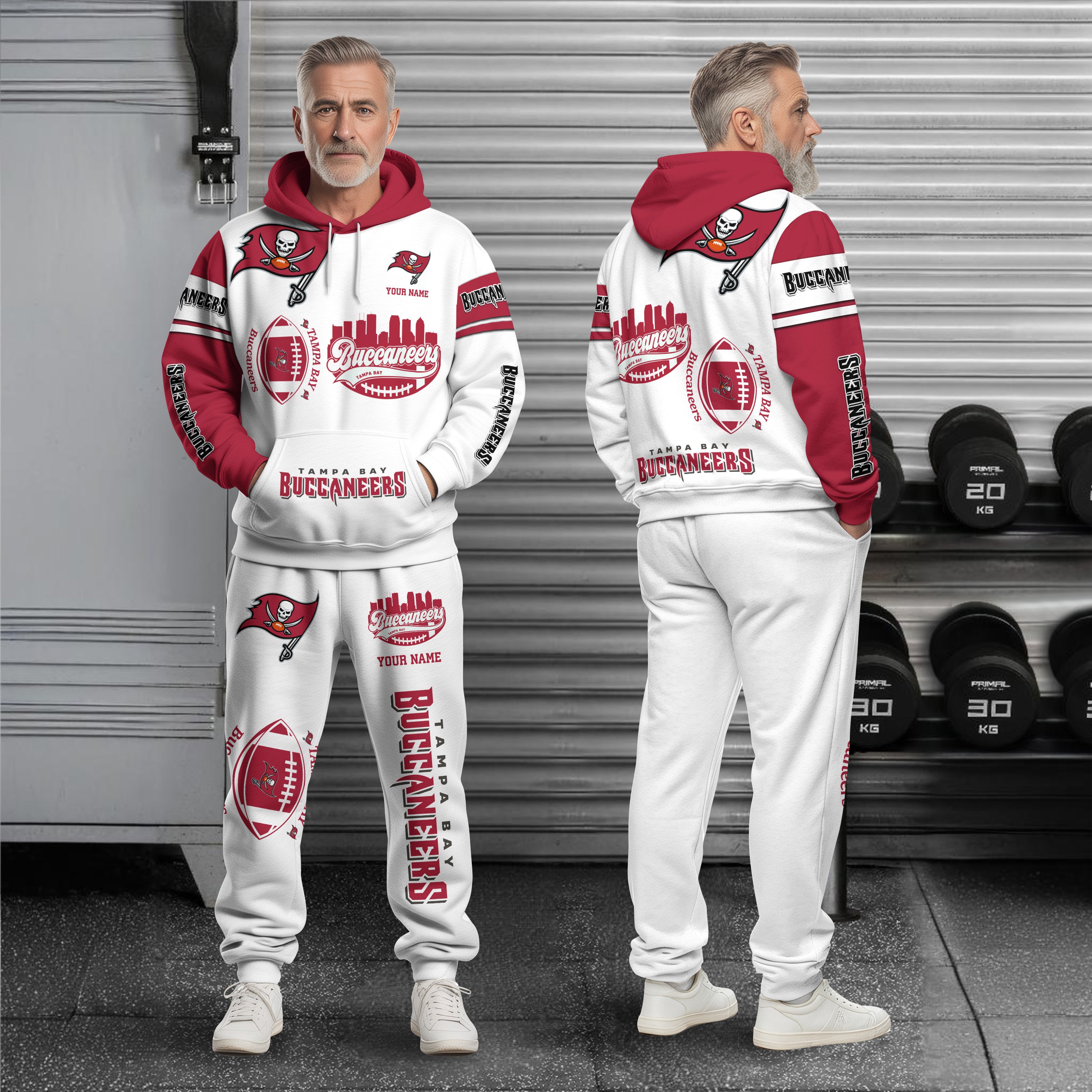 Tampa Bay Buccaneers Combo Hoodie And Sweatpants Custom Name, Gift For Sport EHIVM-10284262N
