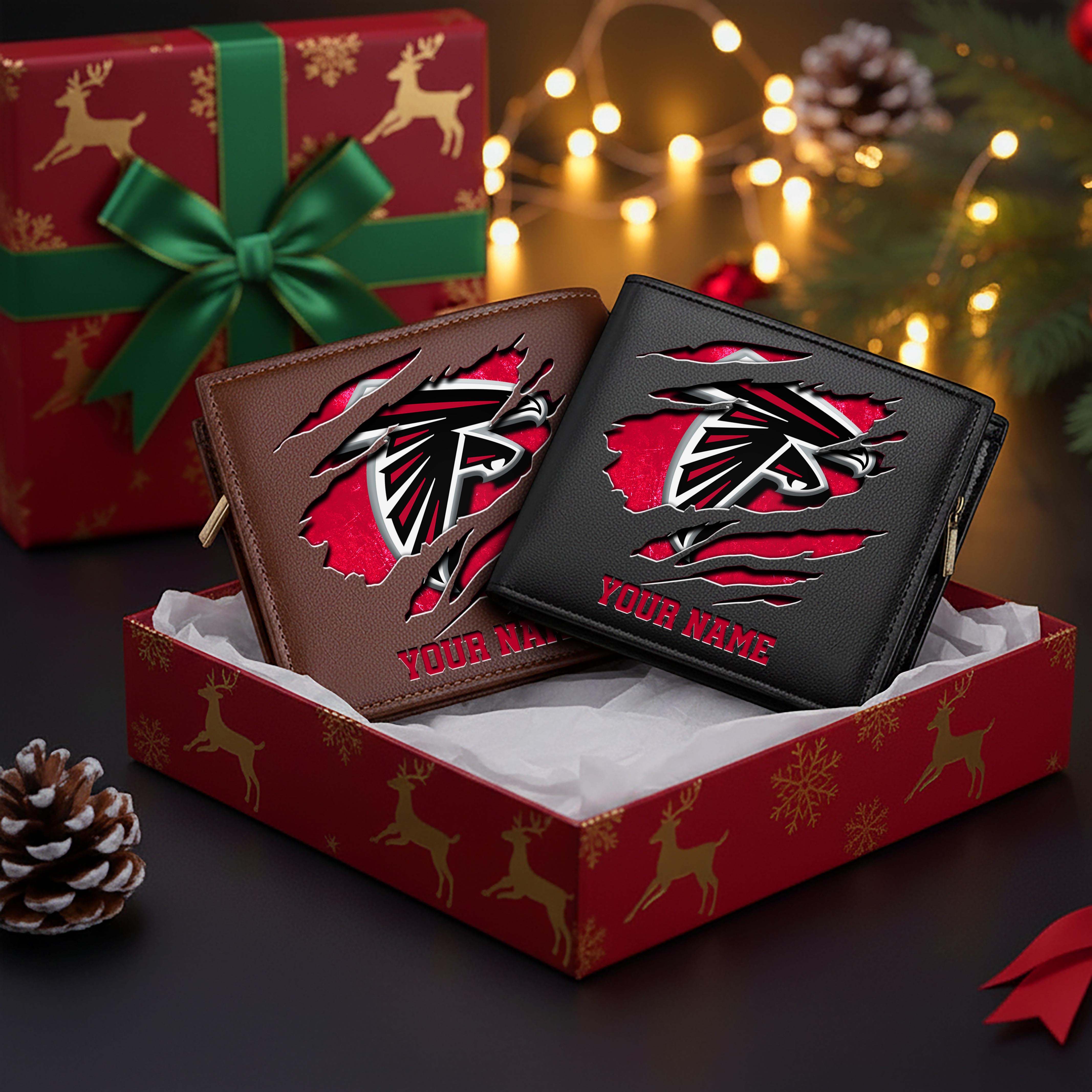Atlanta Falcons Men Wallet Custom Your Name, Football Team Men Wallet For Fans, Gifts For Football Lovers EHIVM-11044382