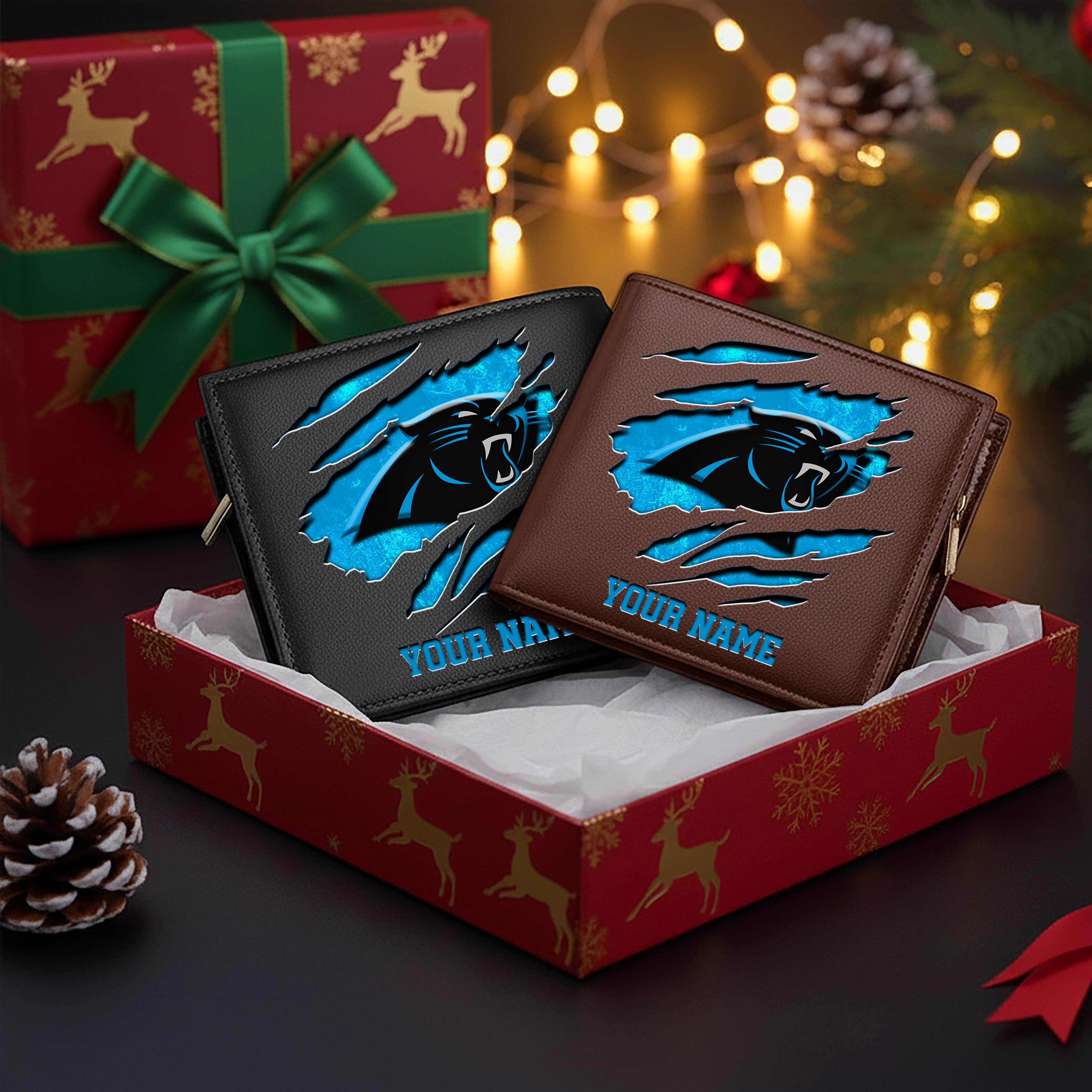 Alternative view of Carolina Panthers Men Wallet Custom Your Name, Football Team Men Wallet For Fans, Gifts For Football Lovers EHIVM-11044382