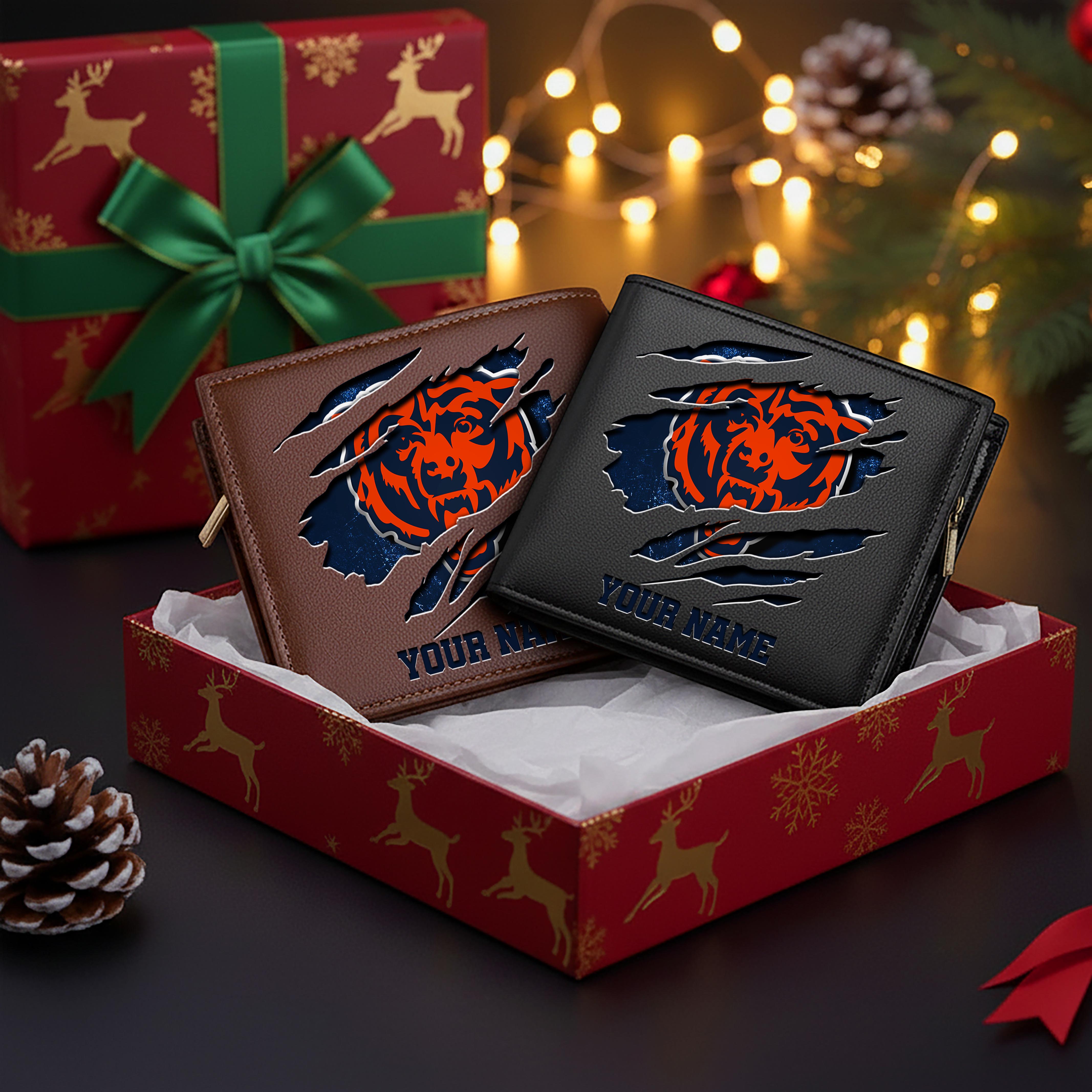 Chicago Bears Men Wallet Custom Your Name, Football Team Men Wallet For Fans, Gifts For Football Lovers EHIVM-11044382