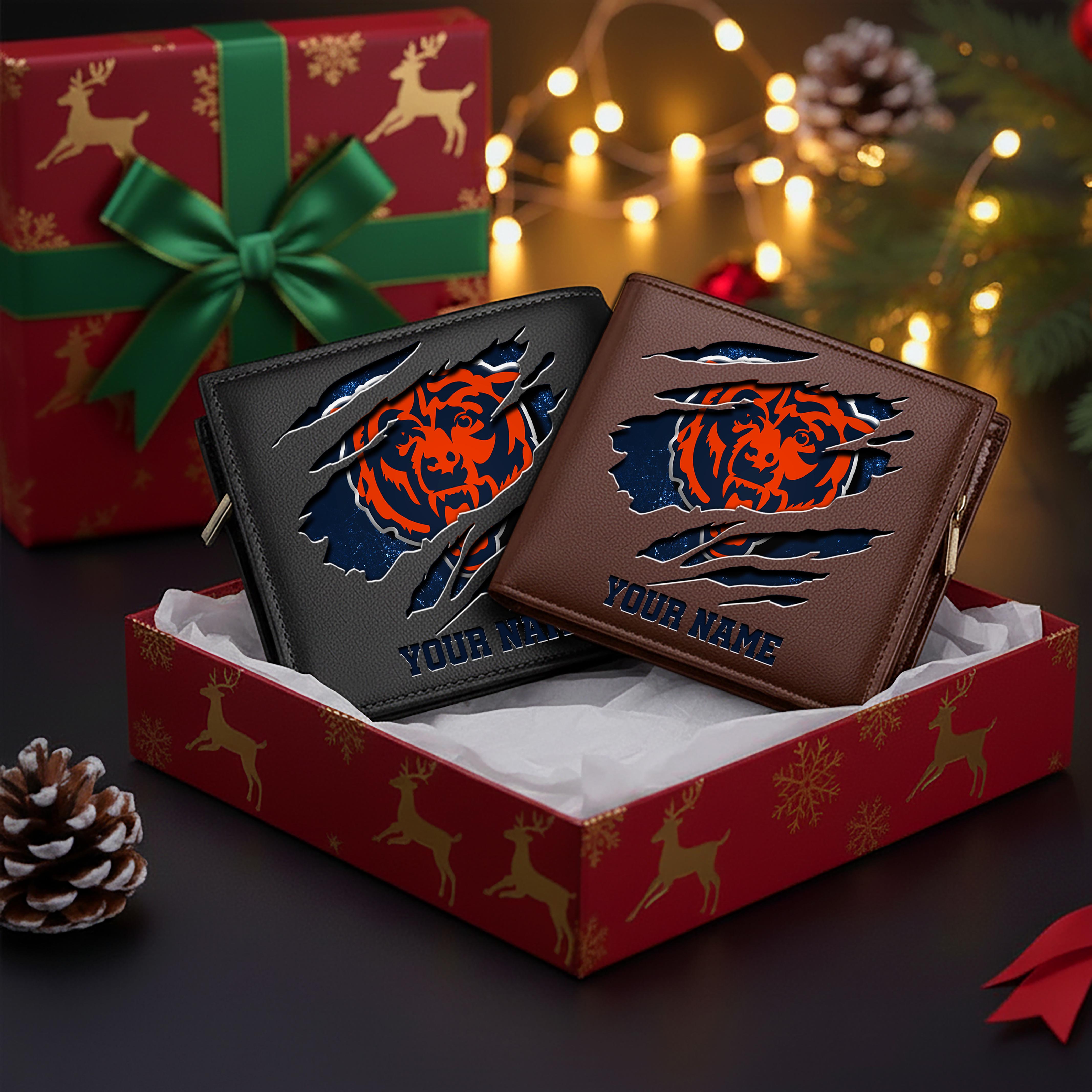 Alternative view of Chicago Bears Men Wallet Custom Your Name, Football Team Men Wallet For Fans, Gifts For Football Lovers EHIVM-11044382