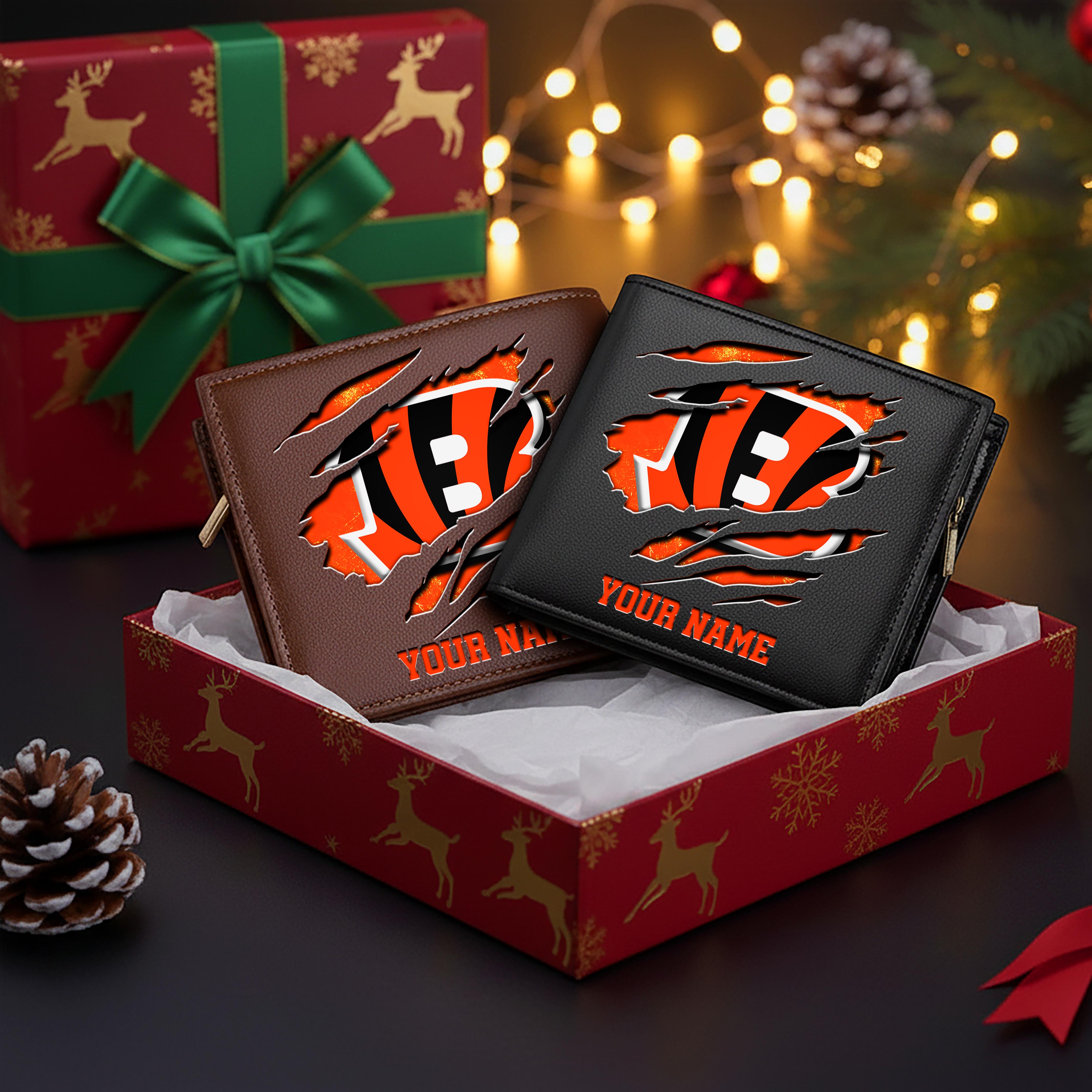 Cincinnati Bengals Men Wallet Custom Your Name, Football Team Men Wallet For Fans, Gifts For Football Lovers EHIVM-11044382