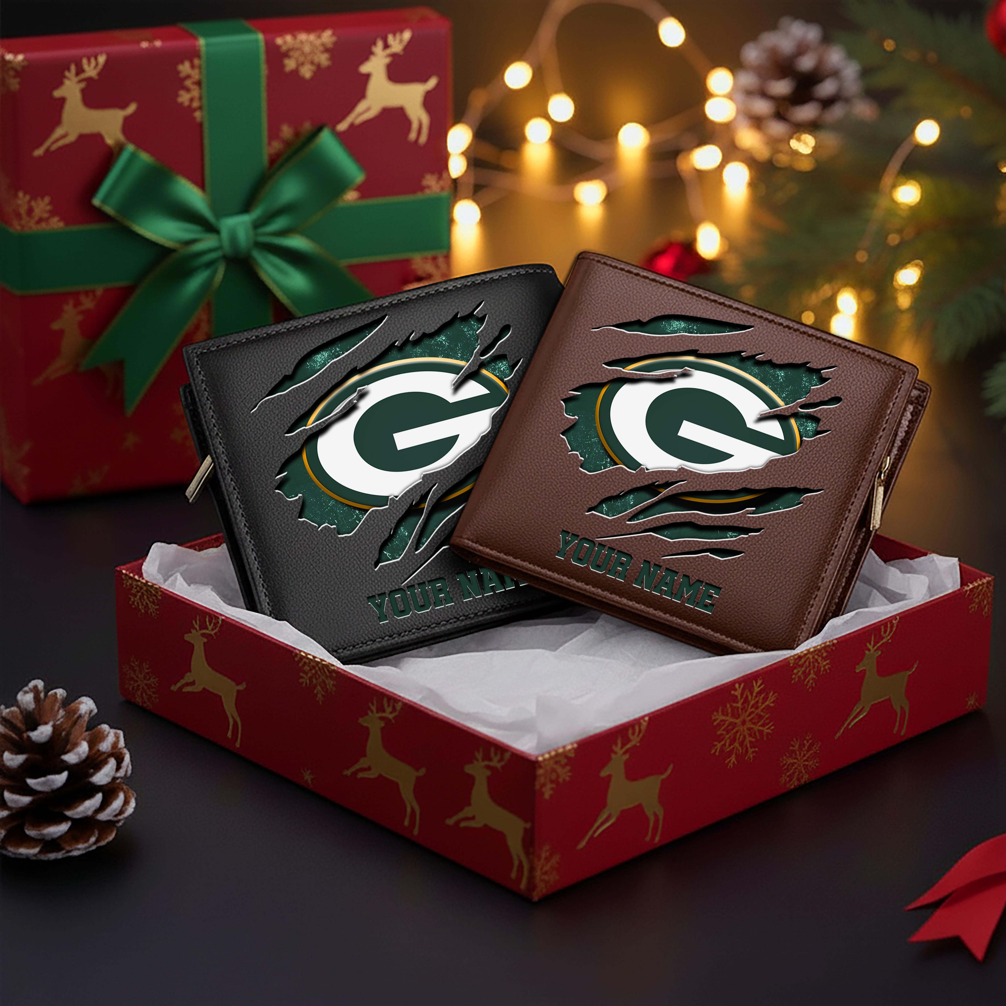 Alternative view of Green Bay Packers Men Wallet Custom Your Name, Football Team Men Wallet For Fans, Gifts For Football Lovers EHIVM-11044382